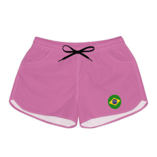 Brazil Flag Pink Women's Casual Shorts Sporty Beach & Workout AOP - Etna Gift