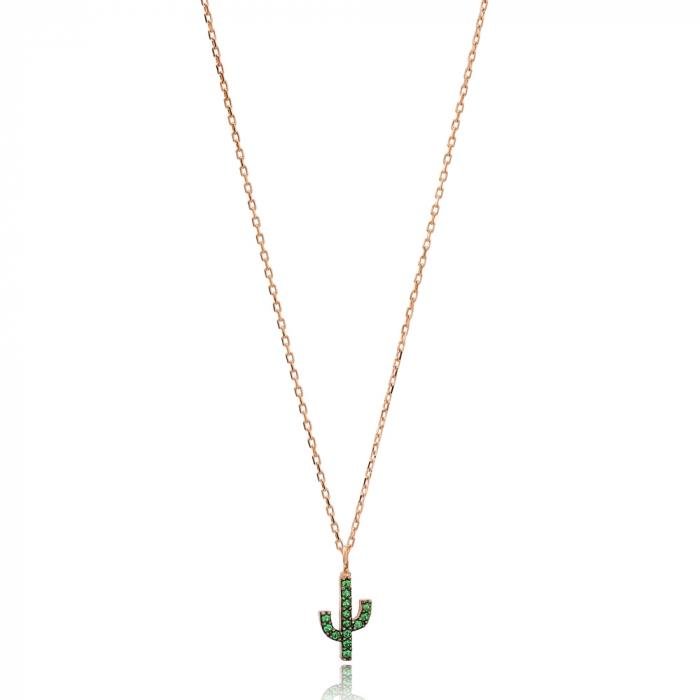 Cactus Necklace 925 Sterling Silver Infinity Necklace - Etna Gift