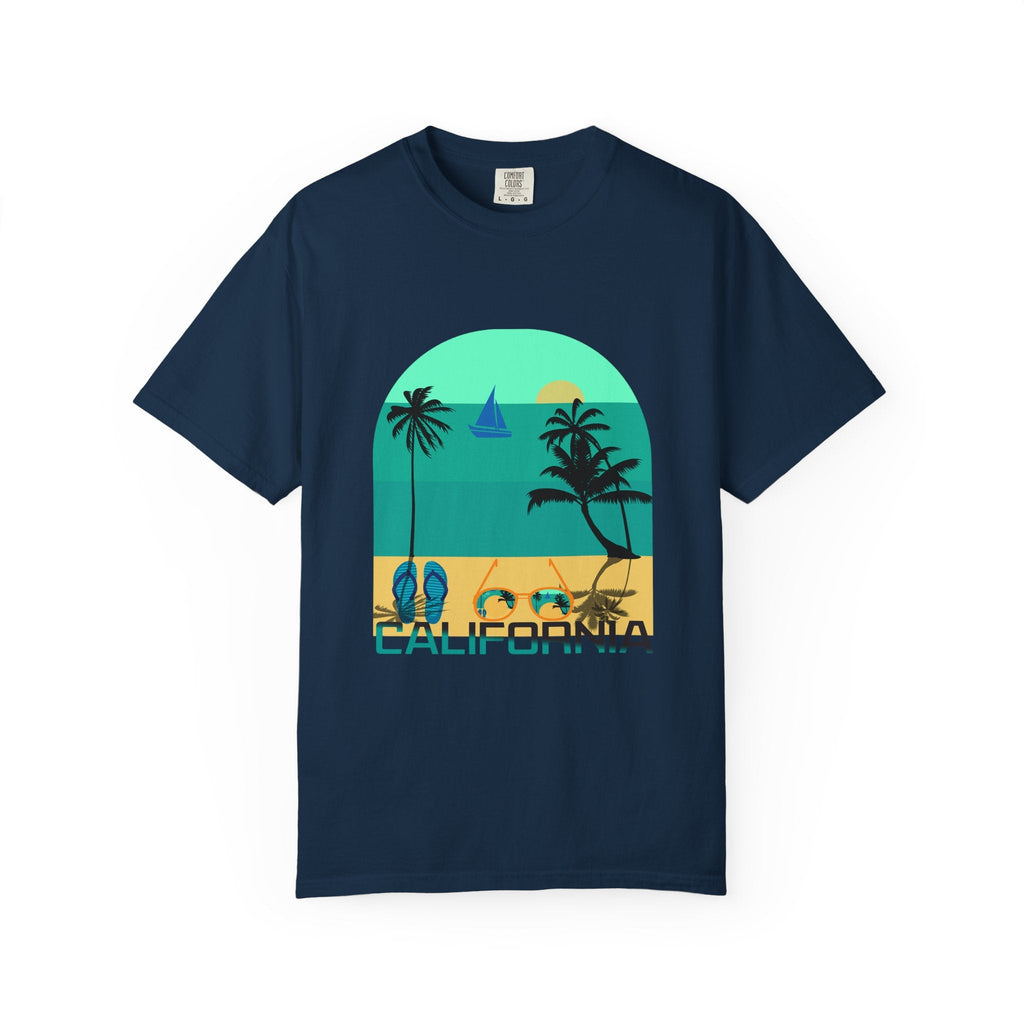 California Beach Surf T-Shirt Retro Palm Trees & ‘SURFING’ Graphic - Etna Gift