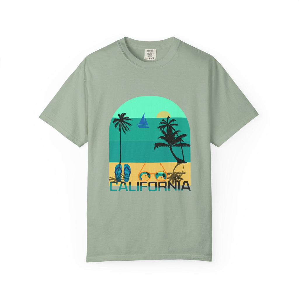California Beach Surf T-Shirt Retro Palm Trees & ‘SURFING’ Graphic - Etna Gift