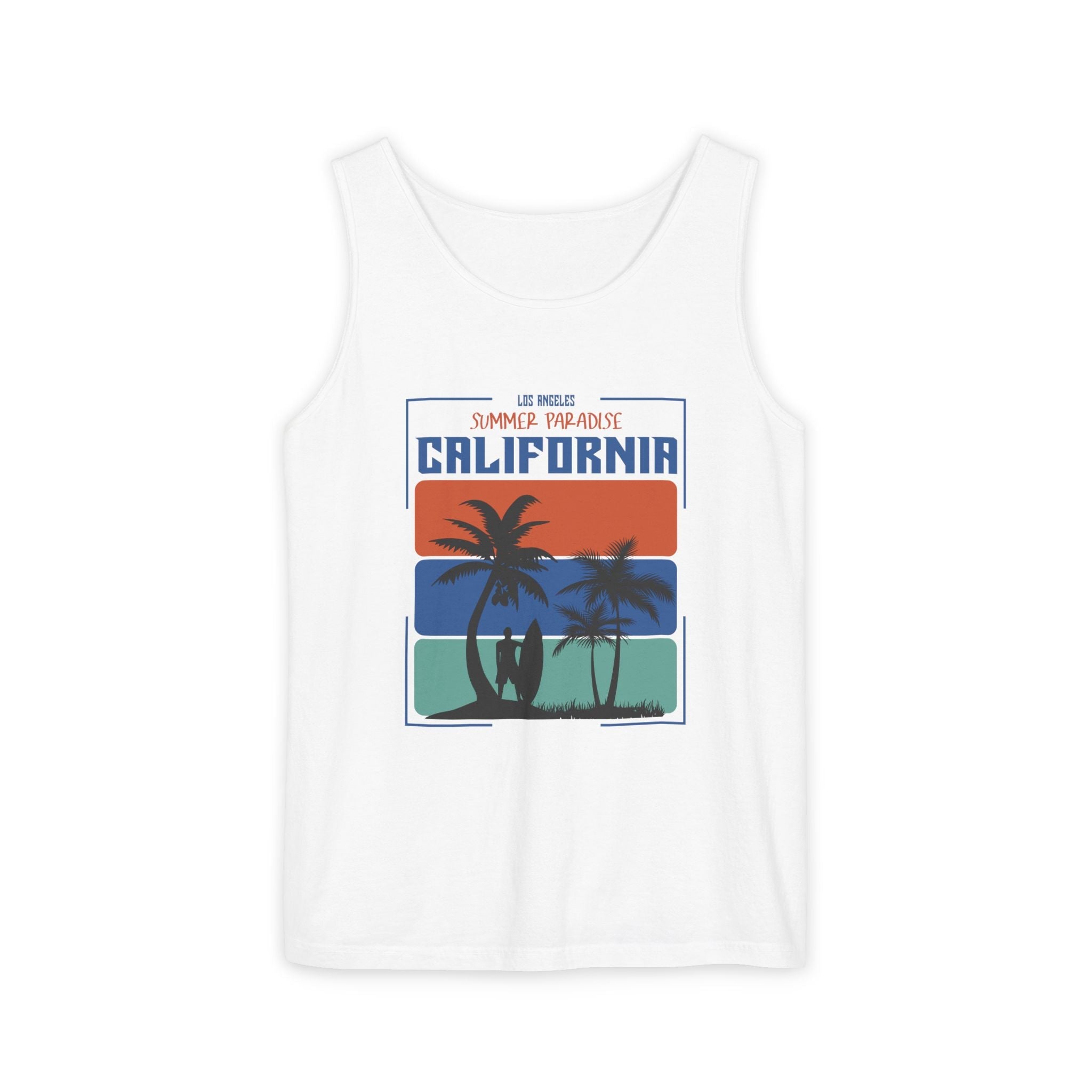 California Palm Sunset Tank Top Vintage Beach Graphic - Etna Gift