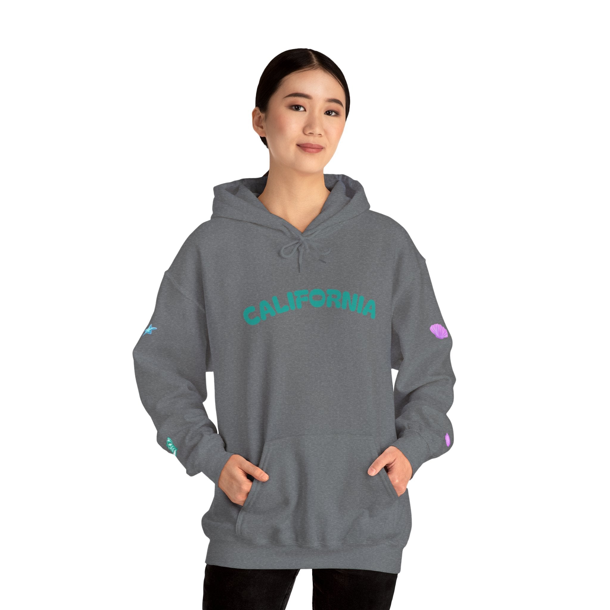 California Palm Tree Hoodie | Beach Island Graphic, Sleeve Icons - Etna Gift
