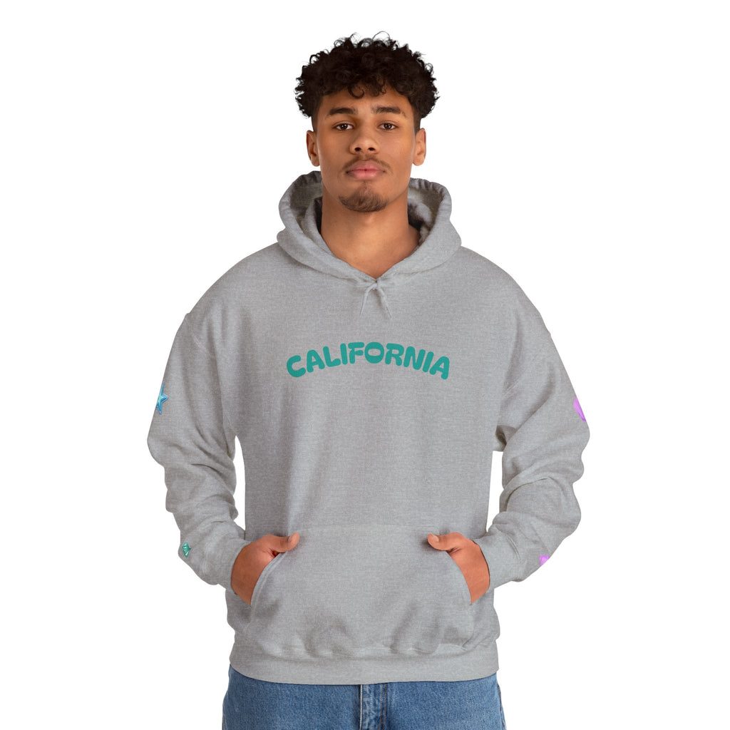 California Palm Tree Hoodie | Beach Island Graphic, Sleeve Icons - Etna Gift