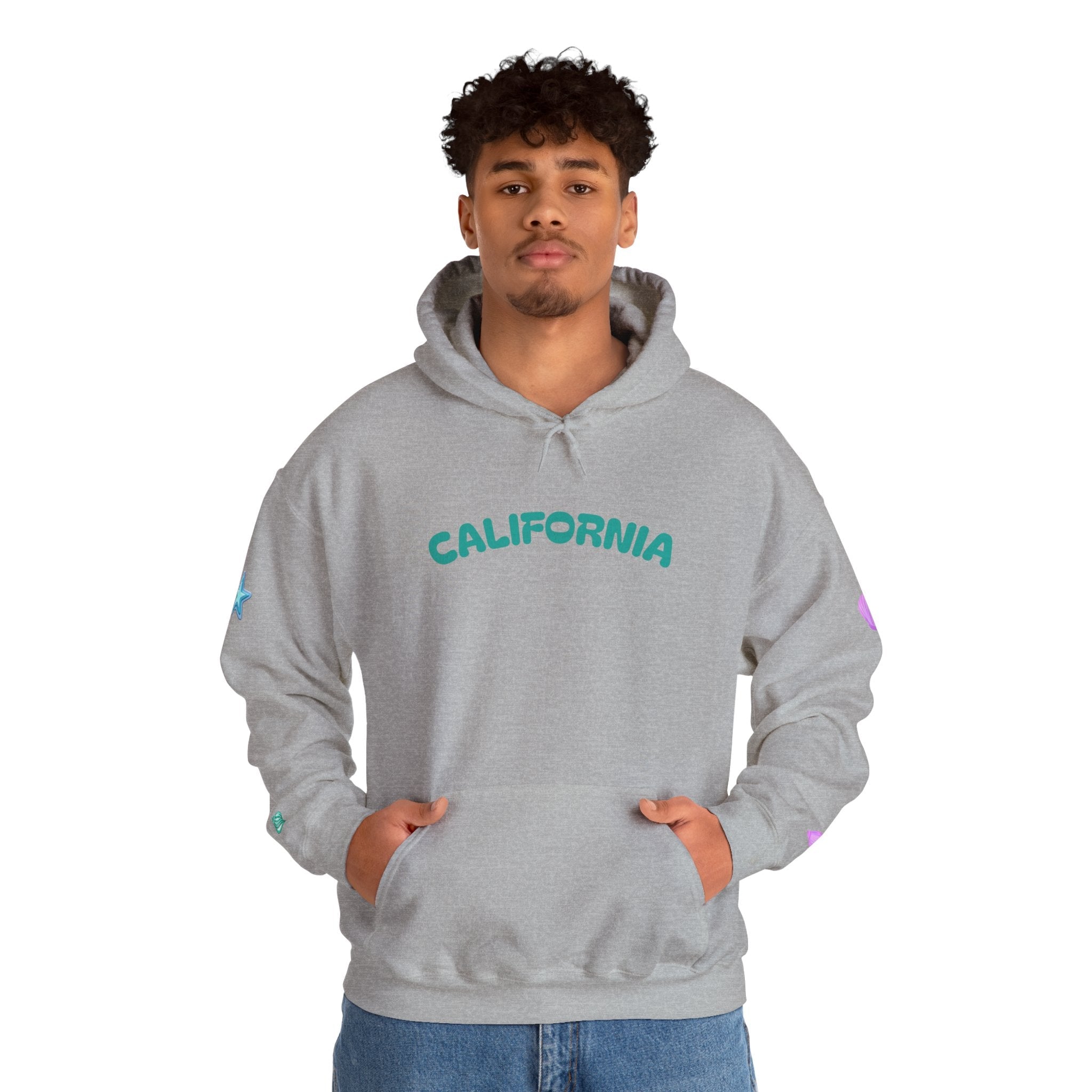 California Palm Tree Hoodie | Beach Island Graphic, Sleeve Icons - Etna Gift