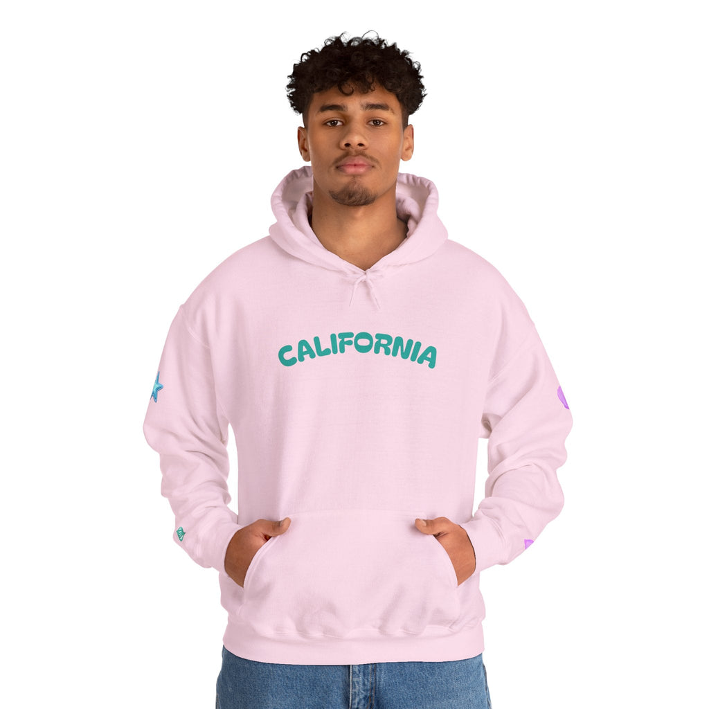 California Palm Tree Hoodie | Beach Island Graphic, Sleeve Icons - Etna Gift