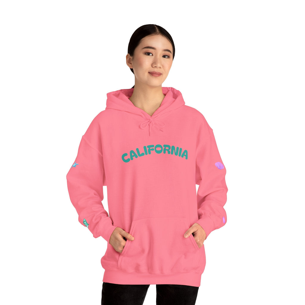 California Palm Tree Hoodie | Beach Island Graphic, Sleeve Icons - Etna Gift