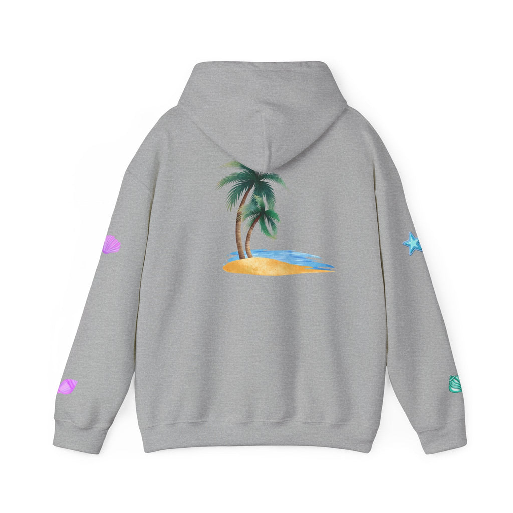California Palm Tree Hoodie | Beach Island Graphic, Sleeve Icons - Etna Gift