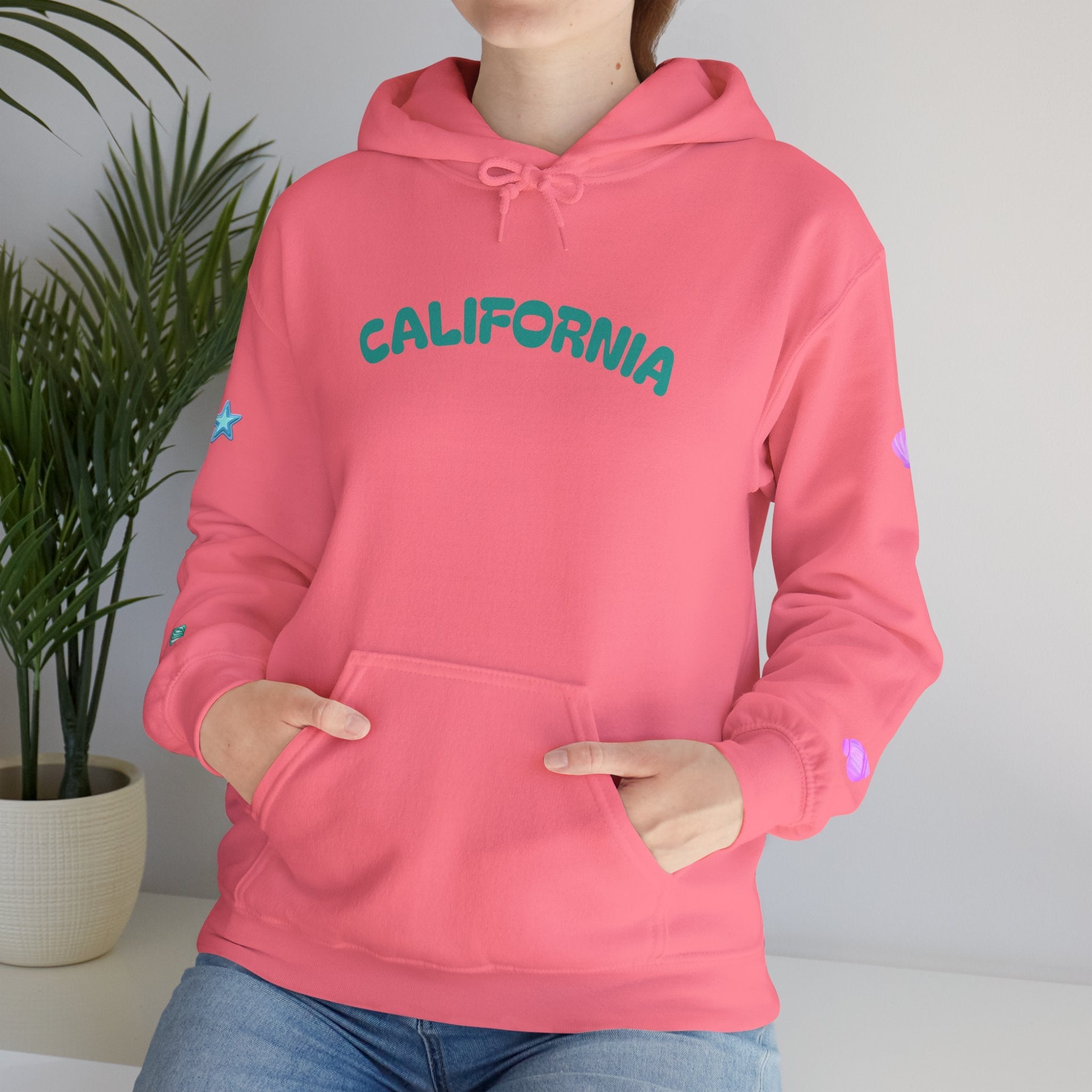 California Palm Tree Hoodie | Beach Island Graphic, Sleeve Icons - Etna Gift