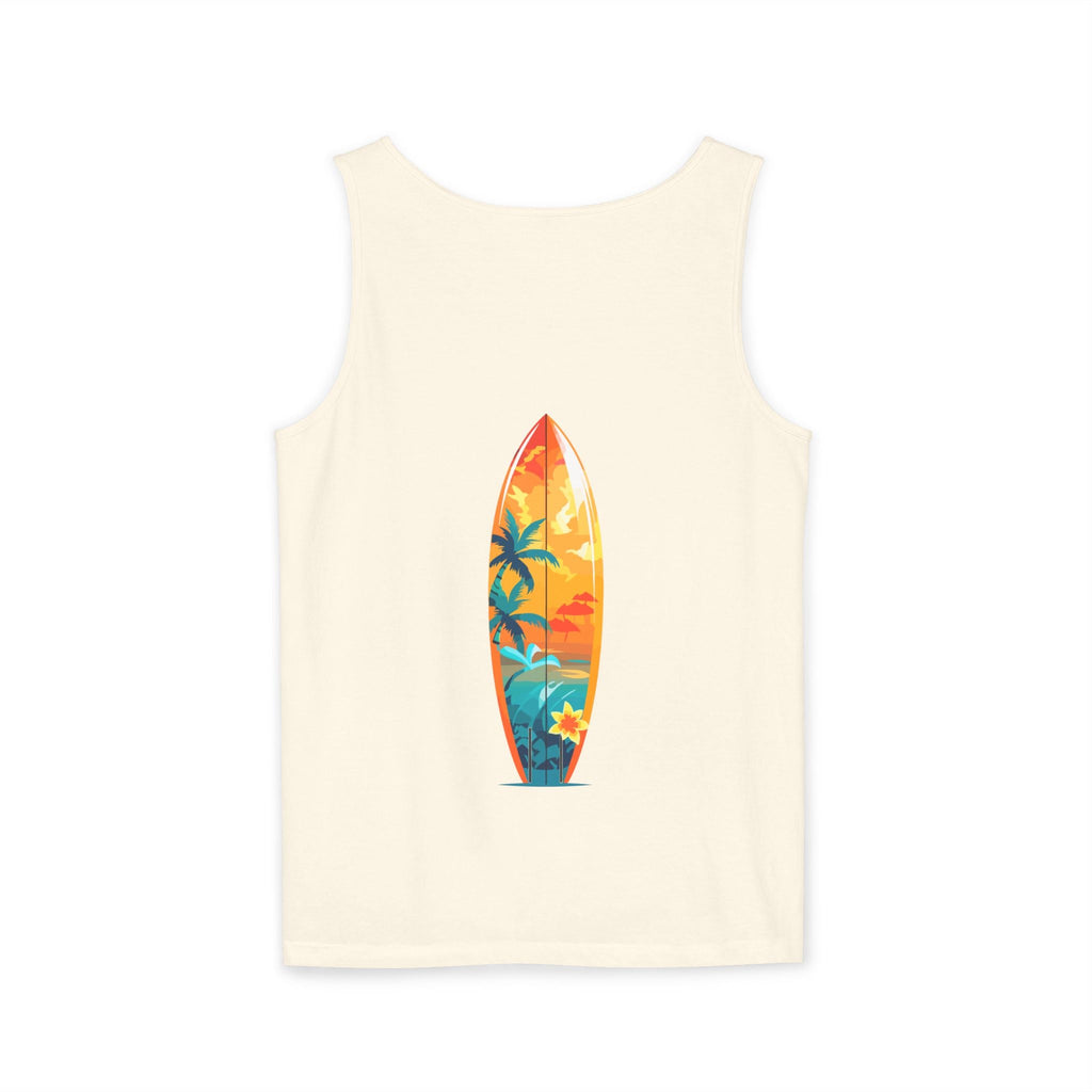 California Paradise Palm Tank Top Retro Beach Sunset Graphic - Etna Gift