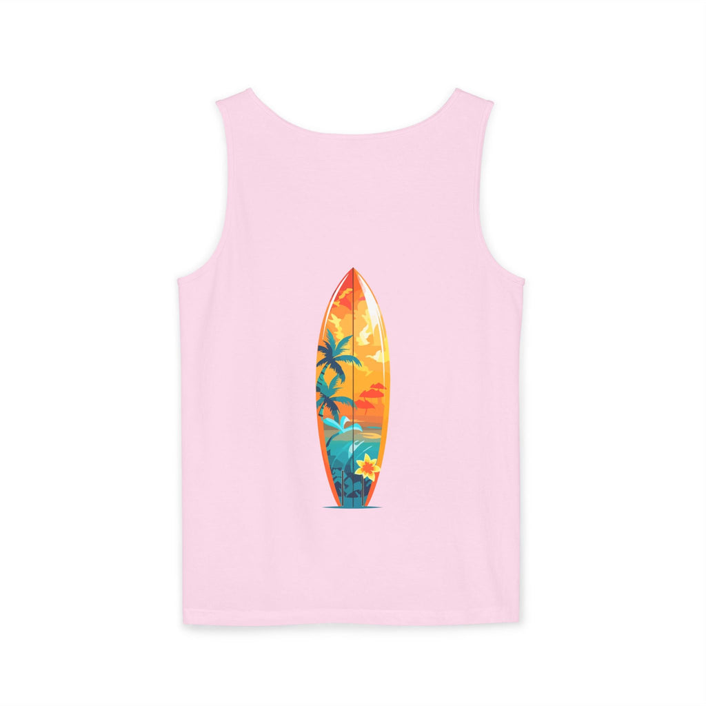 California Paradise Palm Tank Top Retro Beach Sunset Graphic - Etna Gift