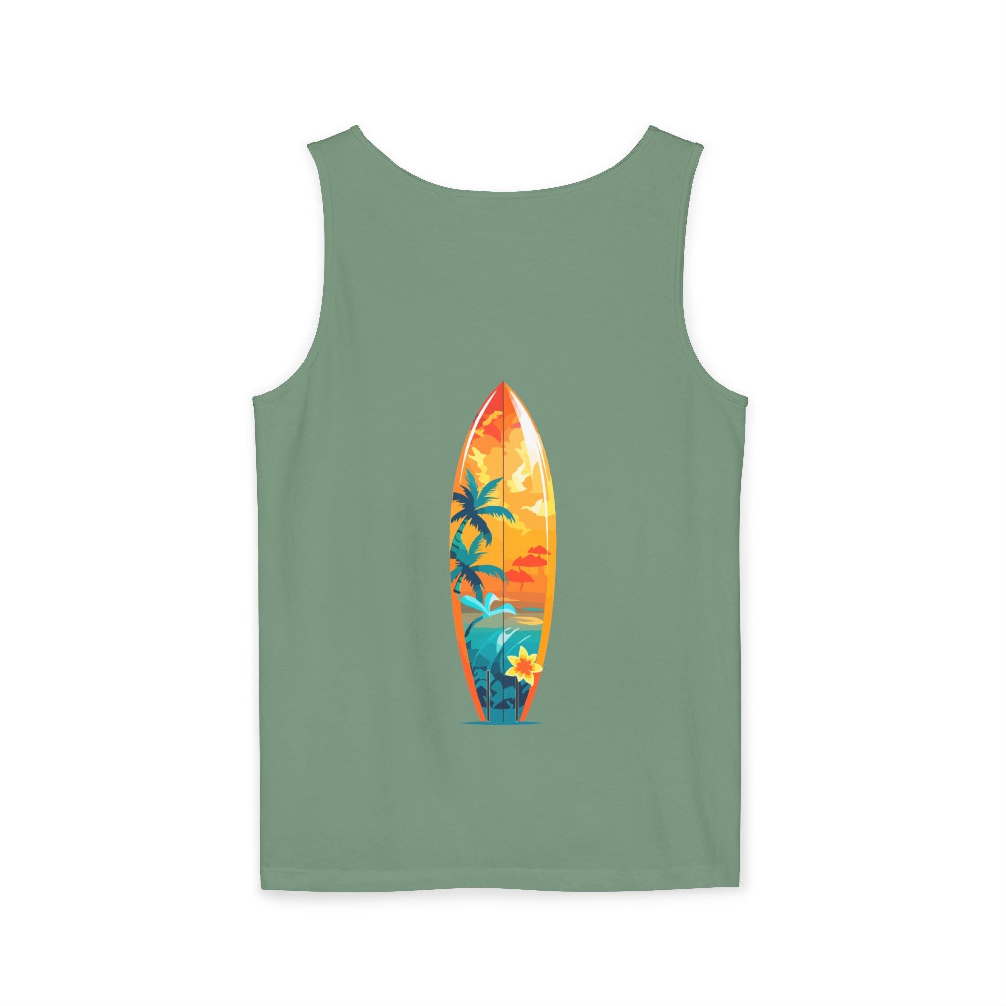 California Paradise Palm Tank Top Retro Beach Sunset Graphic - Etna Gift