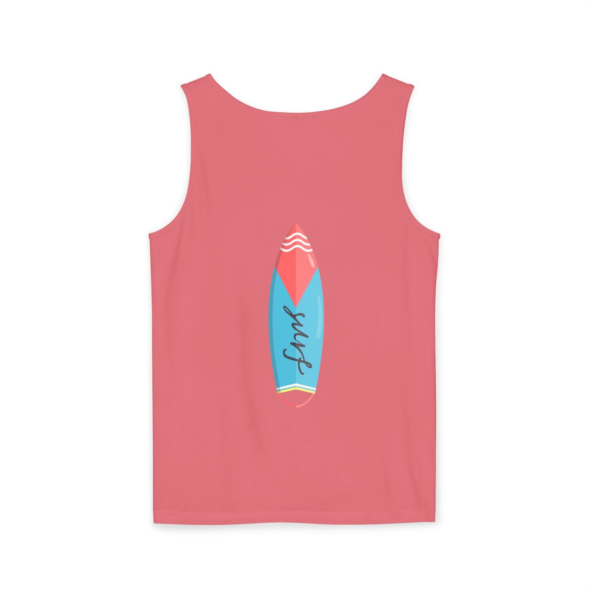 California Super Surfer Tank Top Vintage Surf Van & Board Beach Graphic - Etna Gift