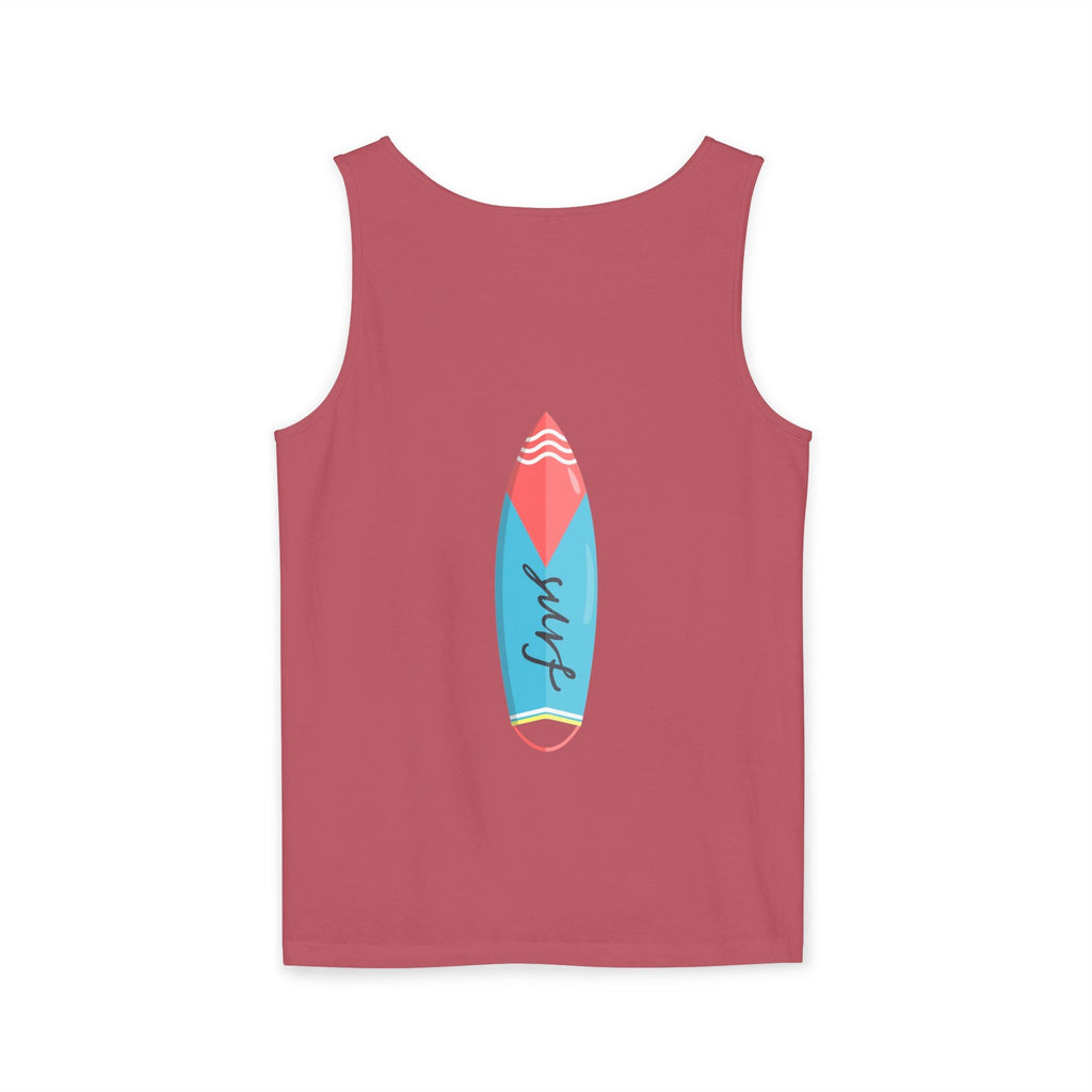 California Super Surfer Tank Top Vintage Surf Van & Board Beach Graphic - Etna Gift