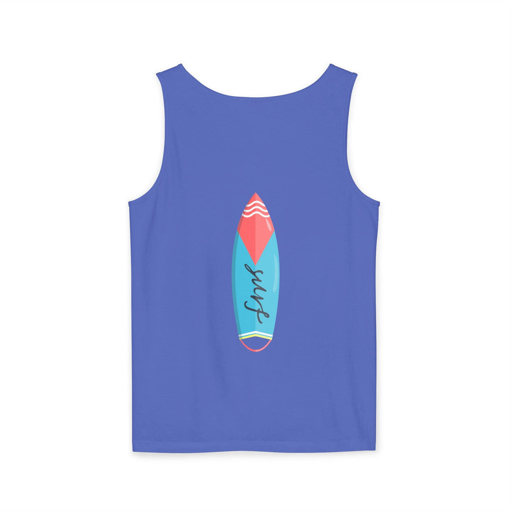 California Super Surfer Tank Top Vintage Surf Van & Board Beach Graphic - Etna Gift
