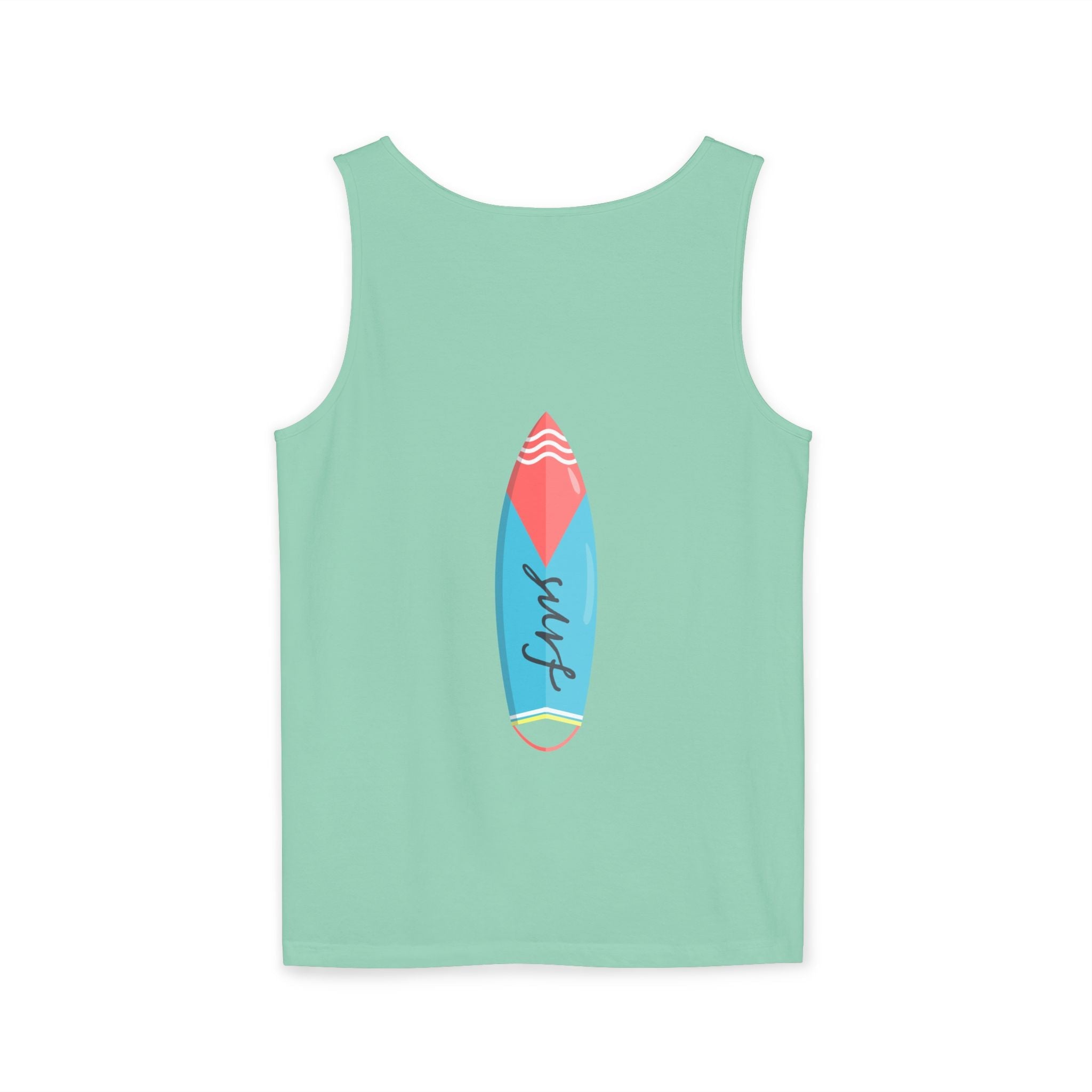 California Super Surfer Tank Top Vintage Surf Van & Board Beach Graphic - Etna Gift