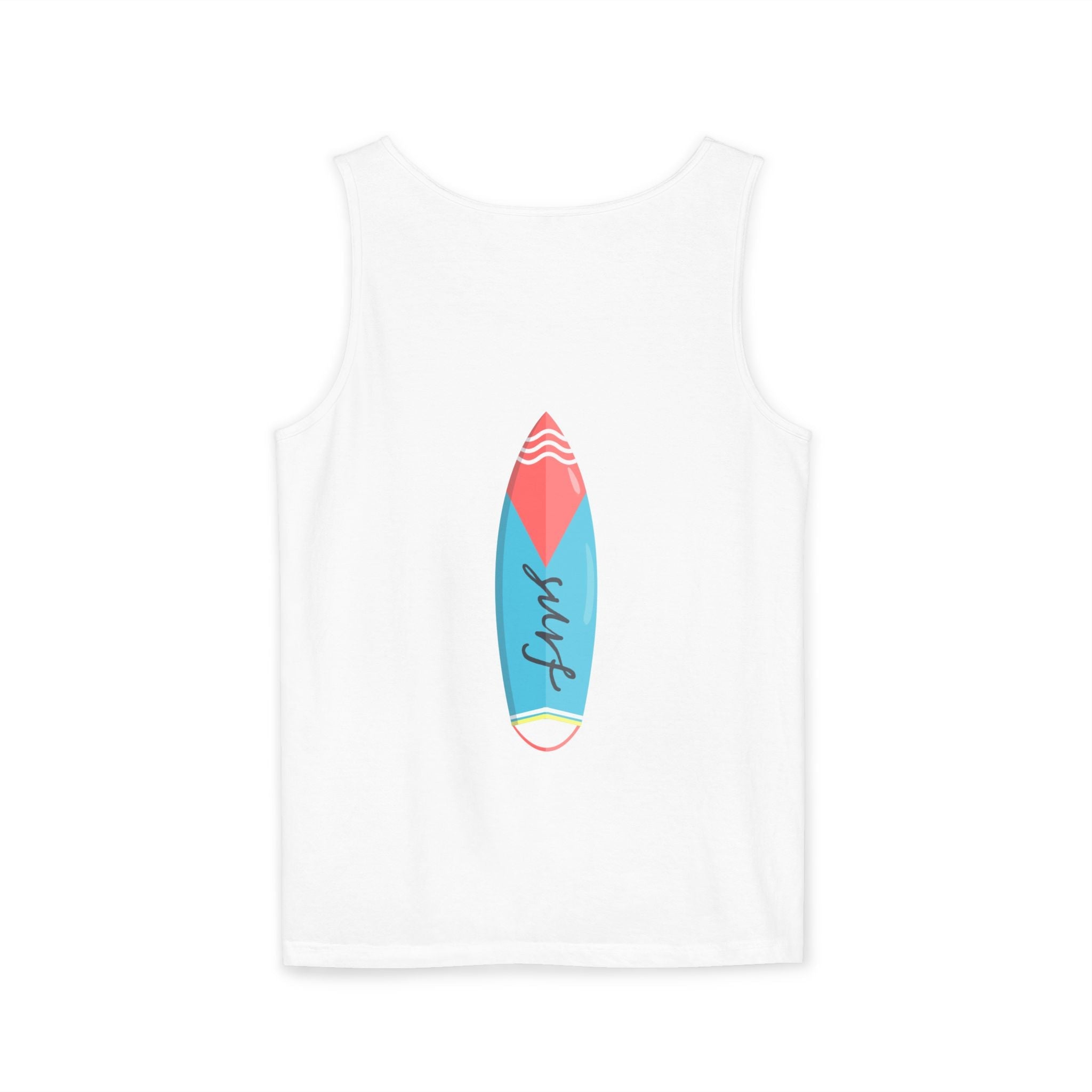 California Super Surfer Tank Top Vintage Surf Van & Board Beach Graphic - Etna Gift