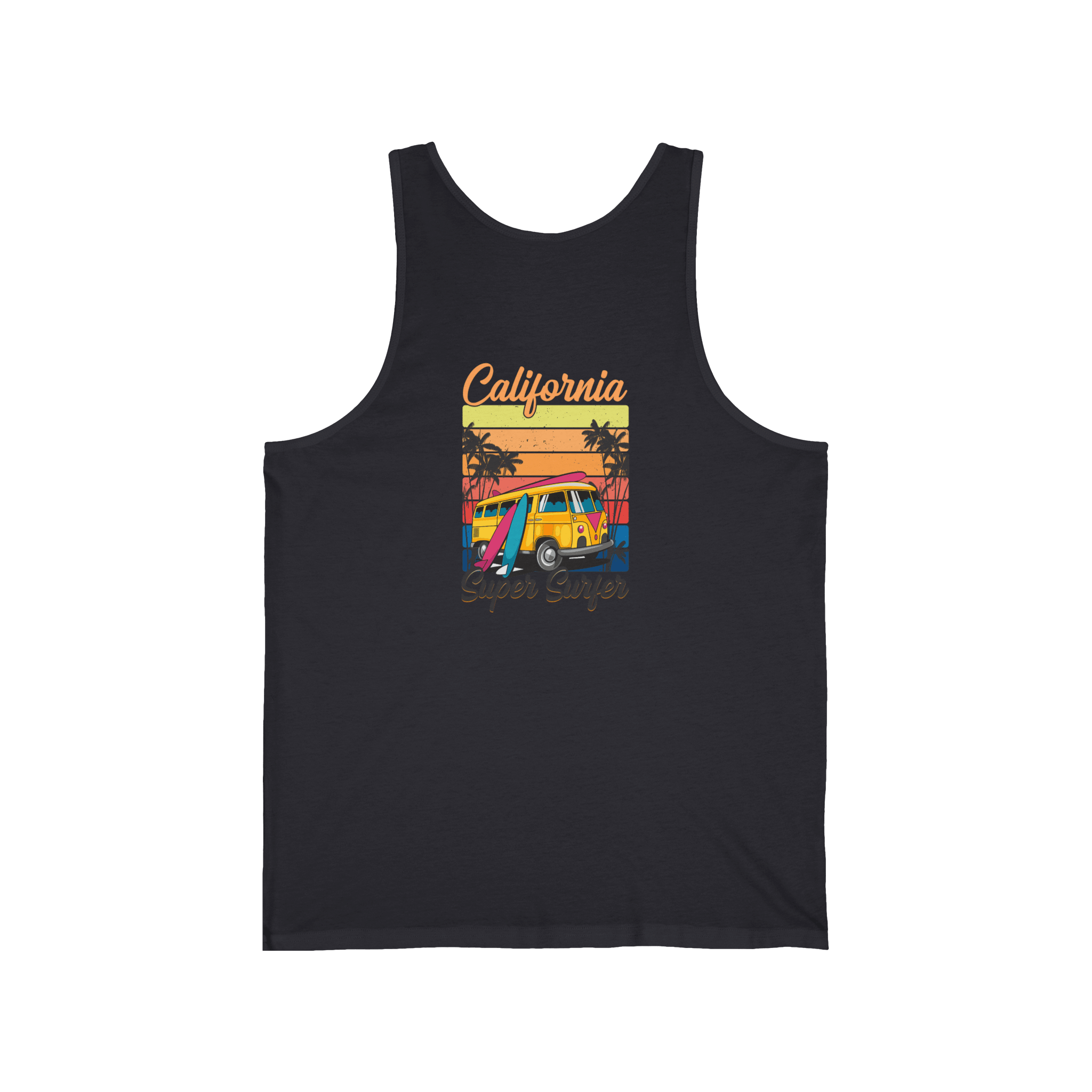 California Surf Tank Top 'Super Surfer' Vintage Beach Surfboard Design - Etna Gift
