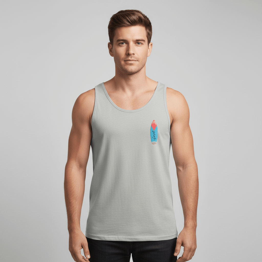 California Surf Tank Top 'Super Surfer' Vintage Beach Surfboard Design - Etna Gift
