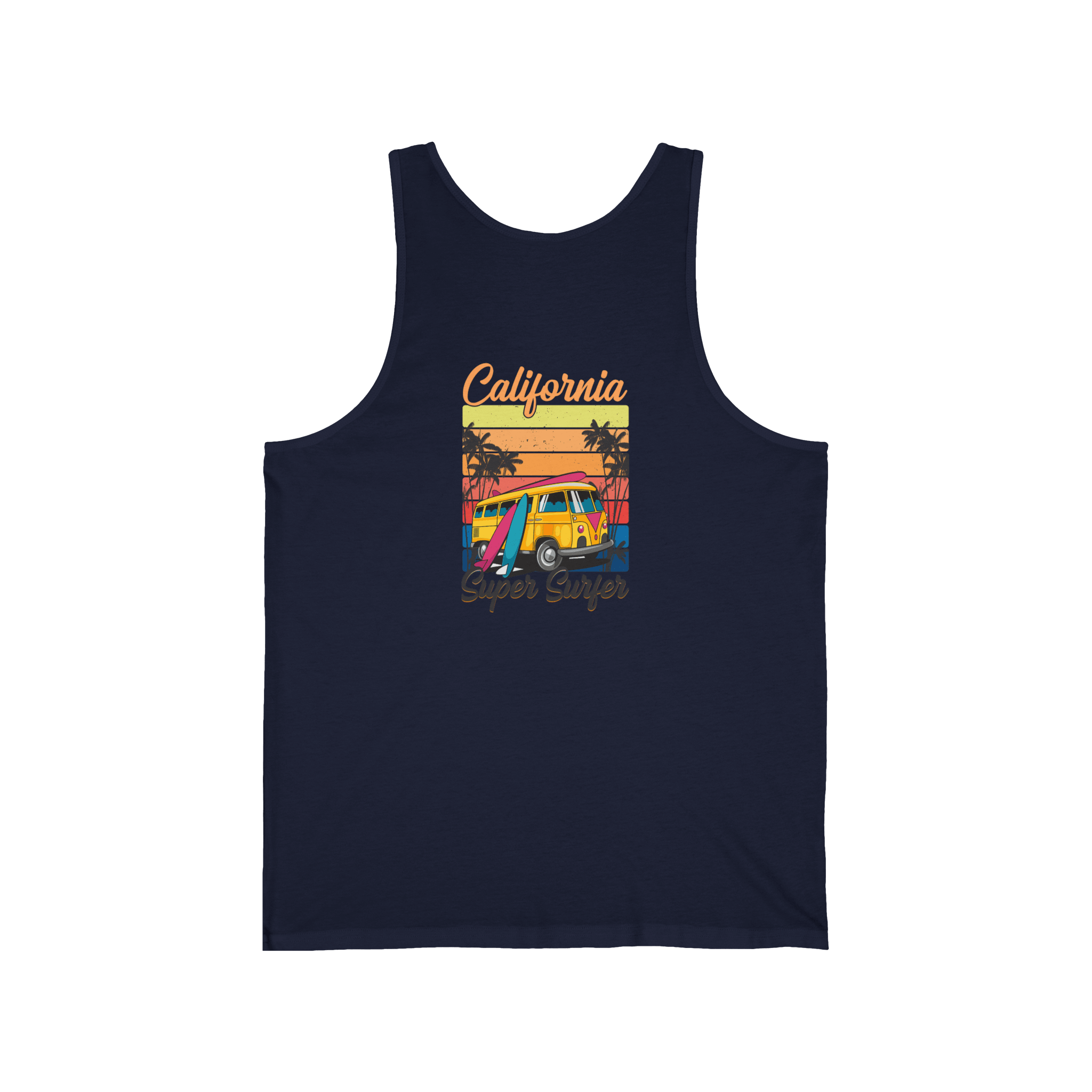California Surf Tank Top 'Super Surfer' Vintage Beach Surfboard Design - Etna Gift