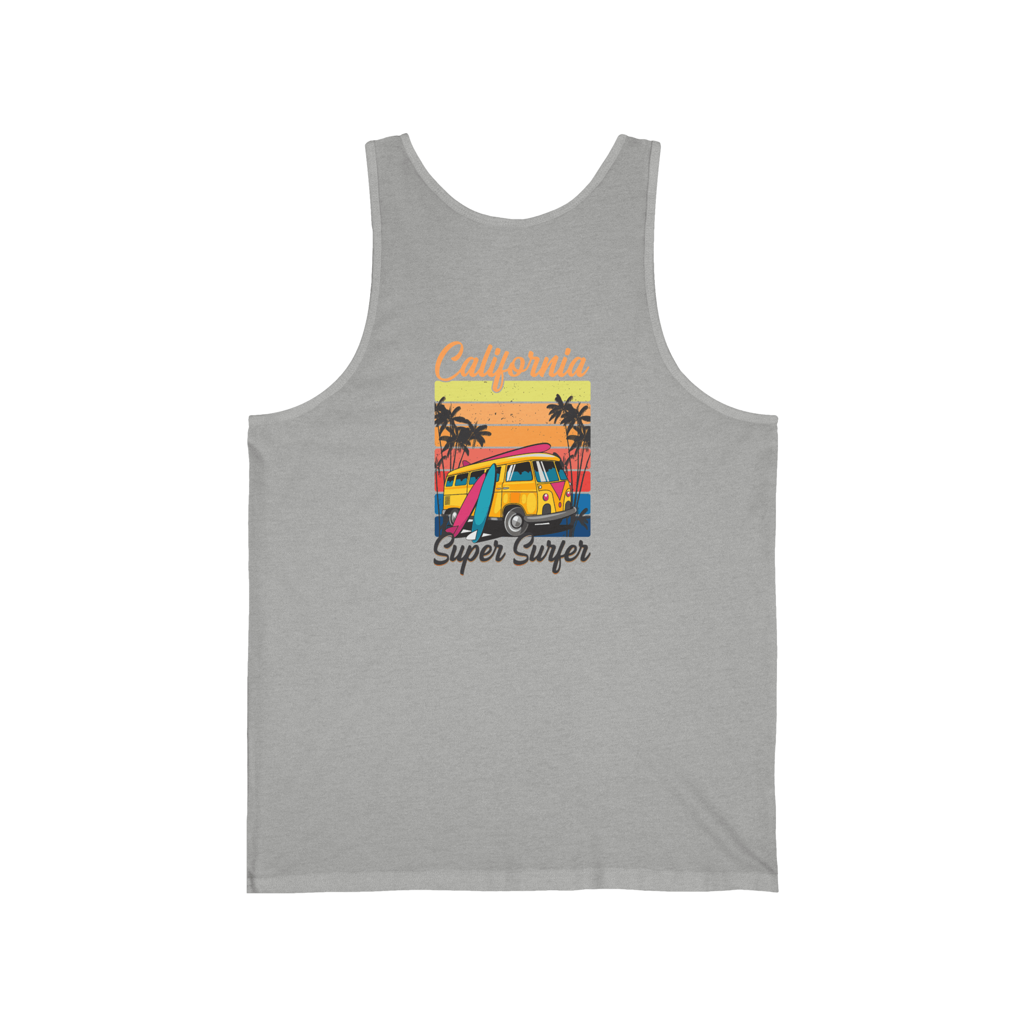 California Surf Tank Top 'Super Surfer' Vintage Beach Surfboard Design - Etna Gift