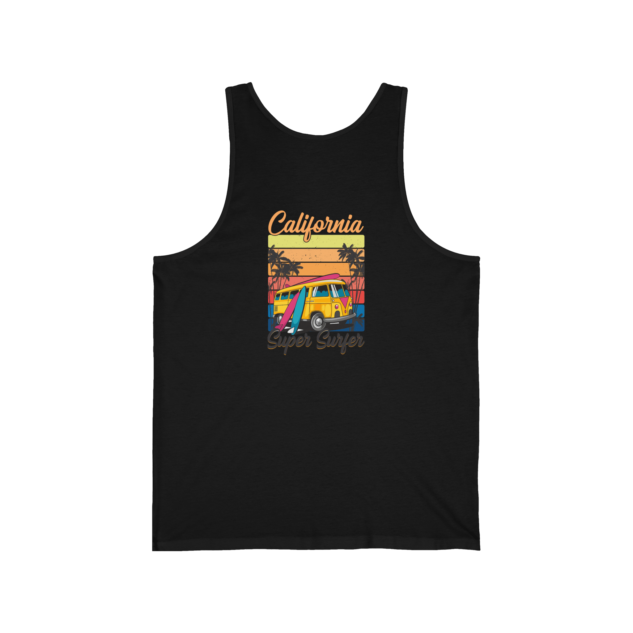 California Surf Tank Top 'Super Surfer' Vintage Beach Surfboard Design - Etna Gift