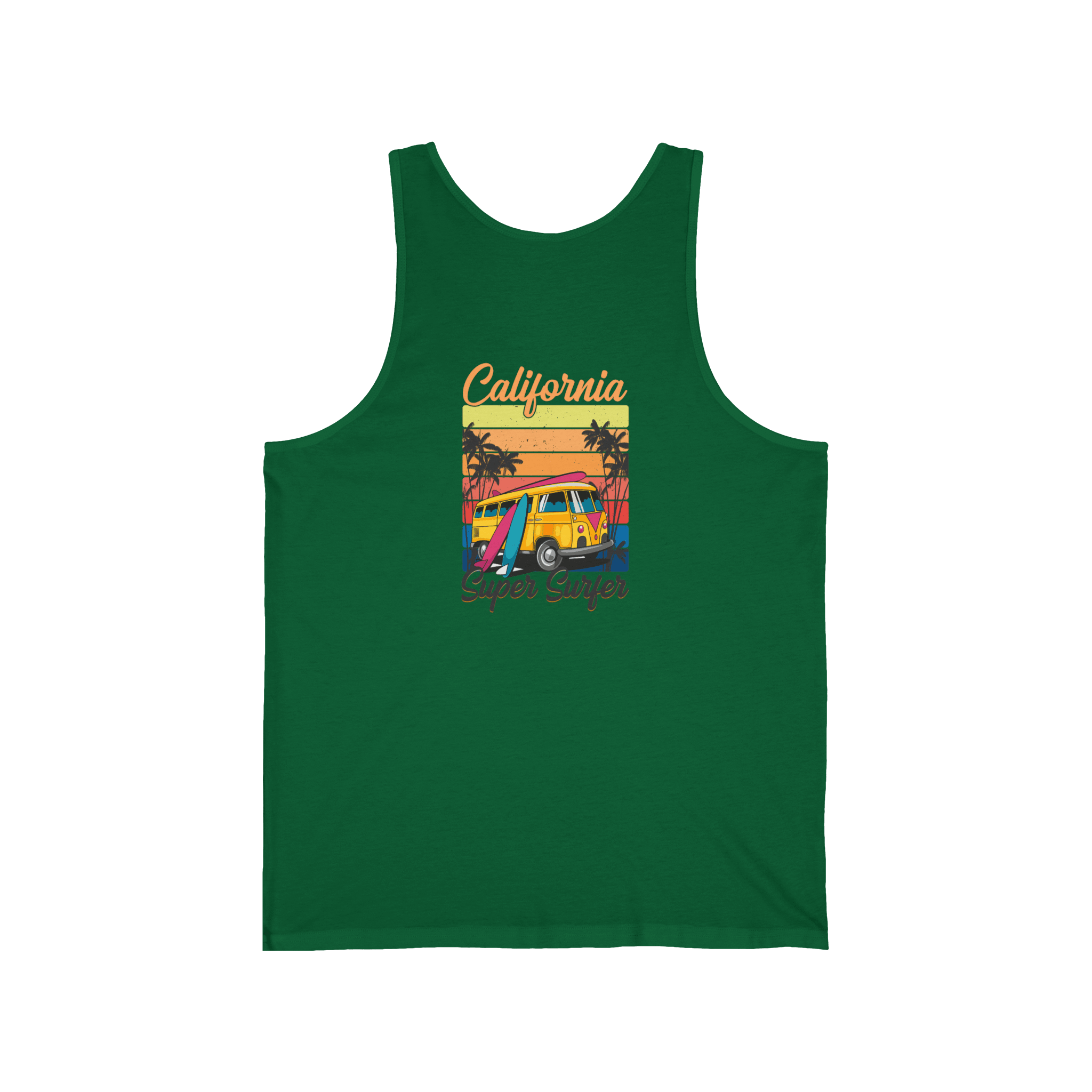 California Surf Tank Top 'Super Surfer' Vintage Beach Surfboard Design - Etna Gift
