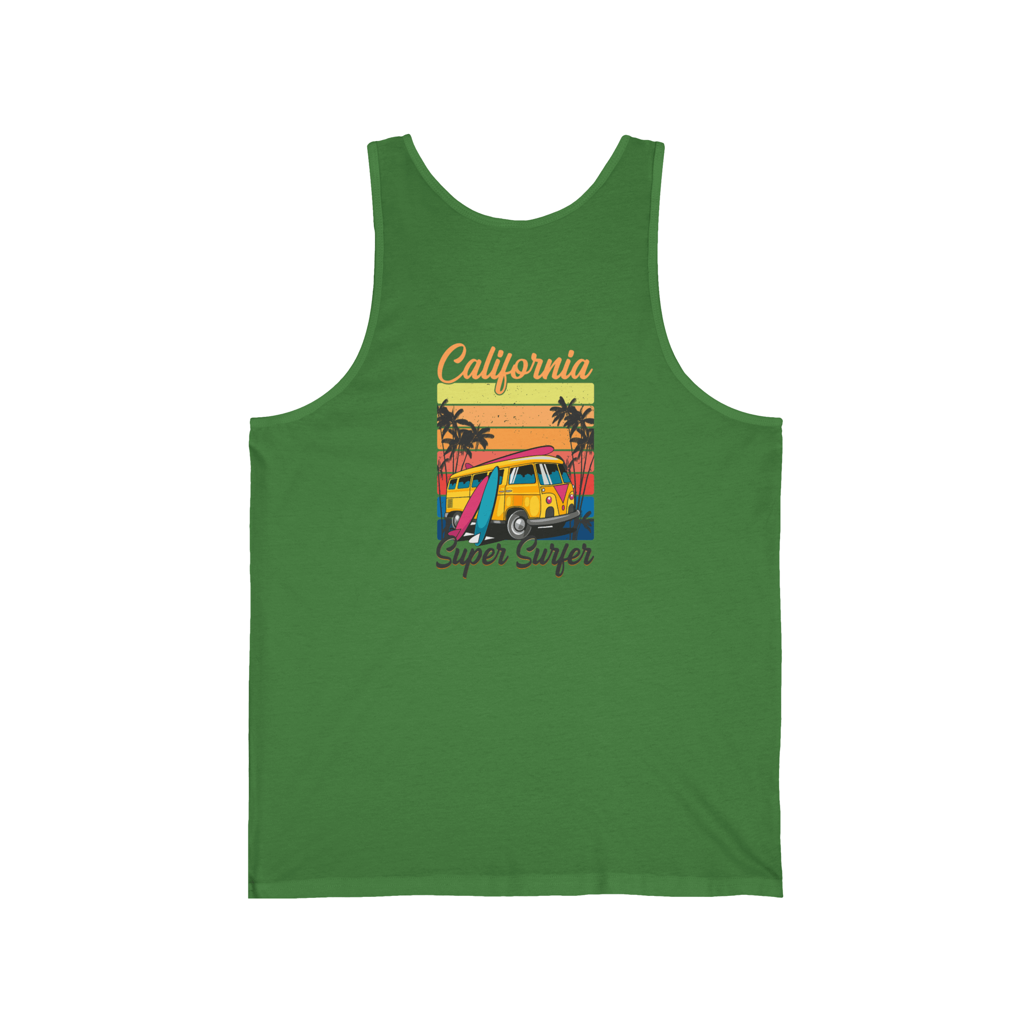 California Surf Tank Top 'Super Surfer' Vintage Beach Surfboard Design - Etna Gift