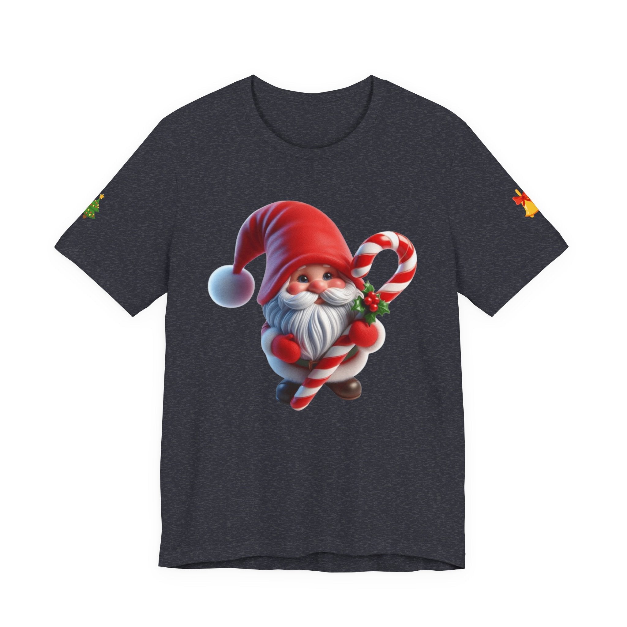 Candy Cane Gnome T-Shirt Christmas Santa Elf Tee - Etna Gift