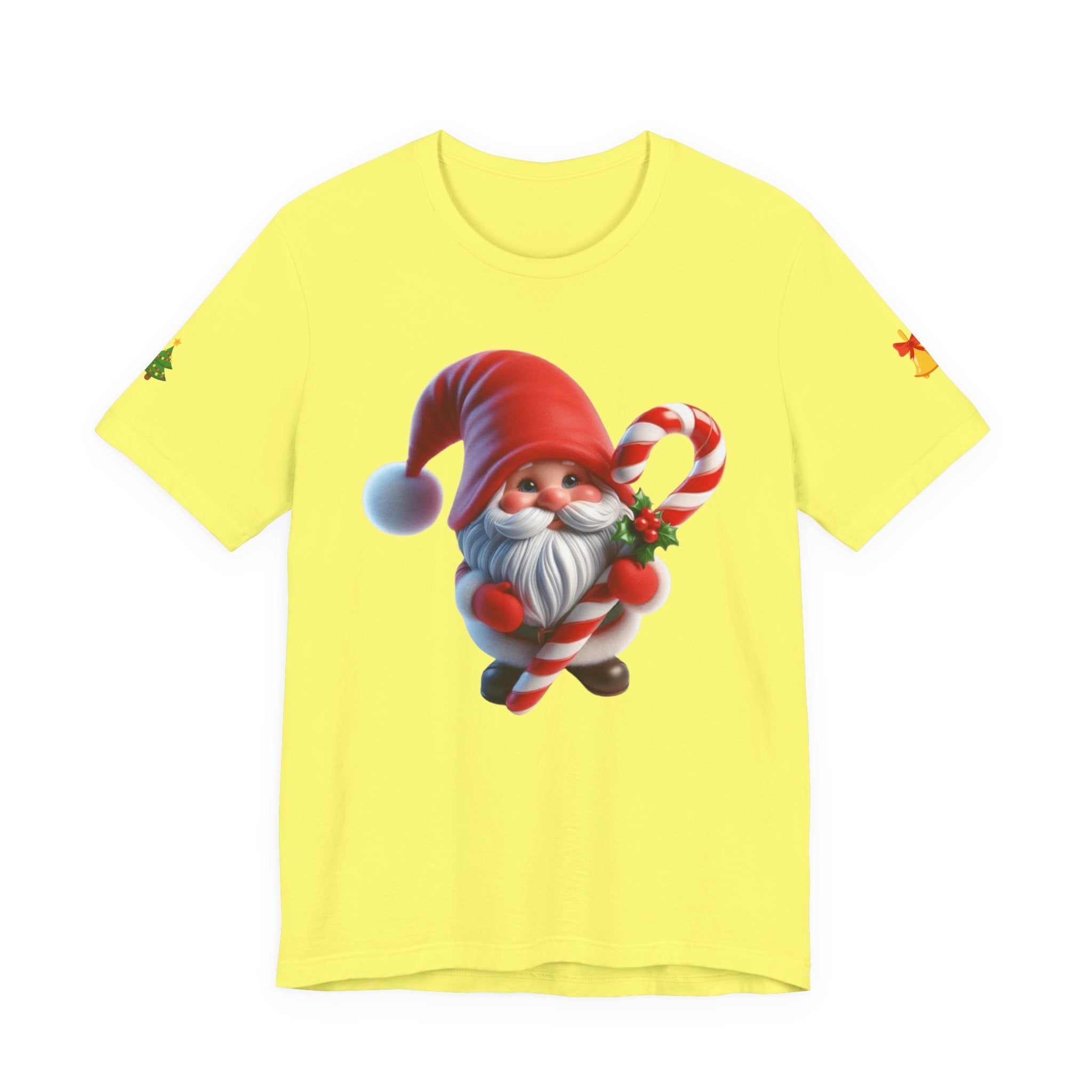 Candy Cane Gnome T-Shirt Christmas Santa Elf Tee - Etna Gift