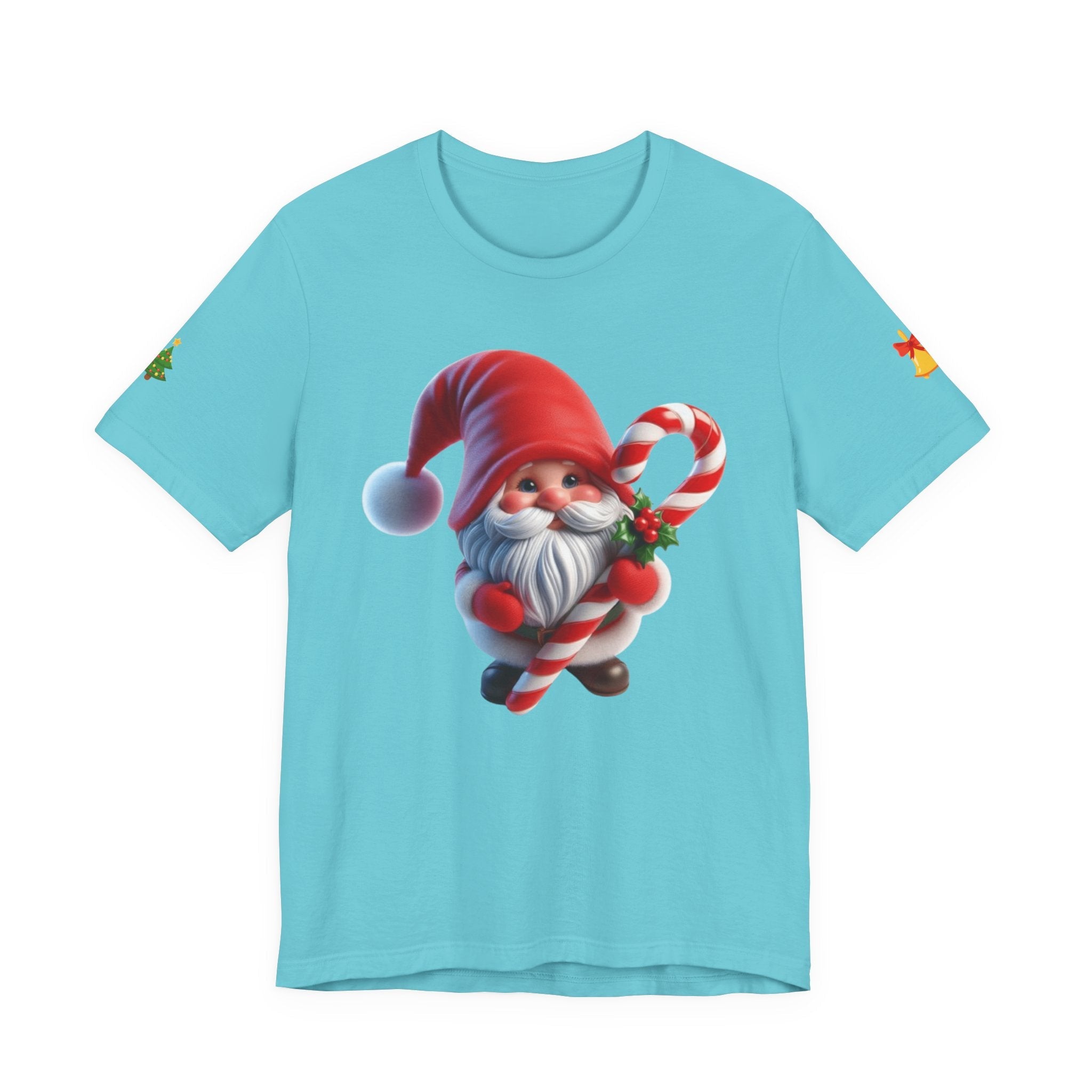 Candy Cane Gnome T-Shirt Christmas Santa Elf Tee - Etna Gift