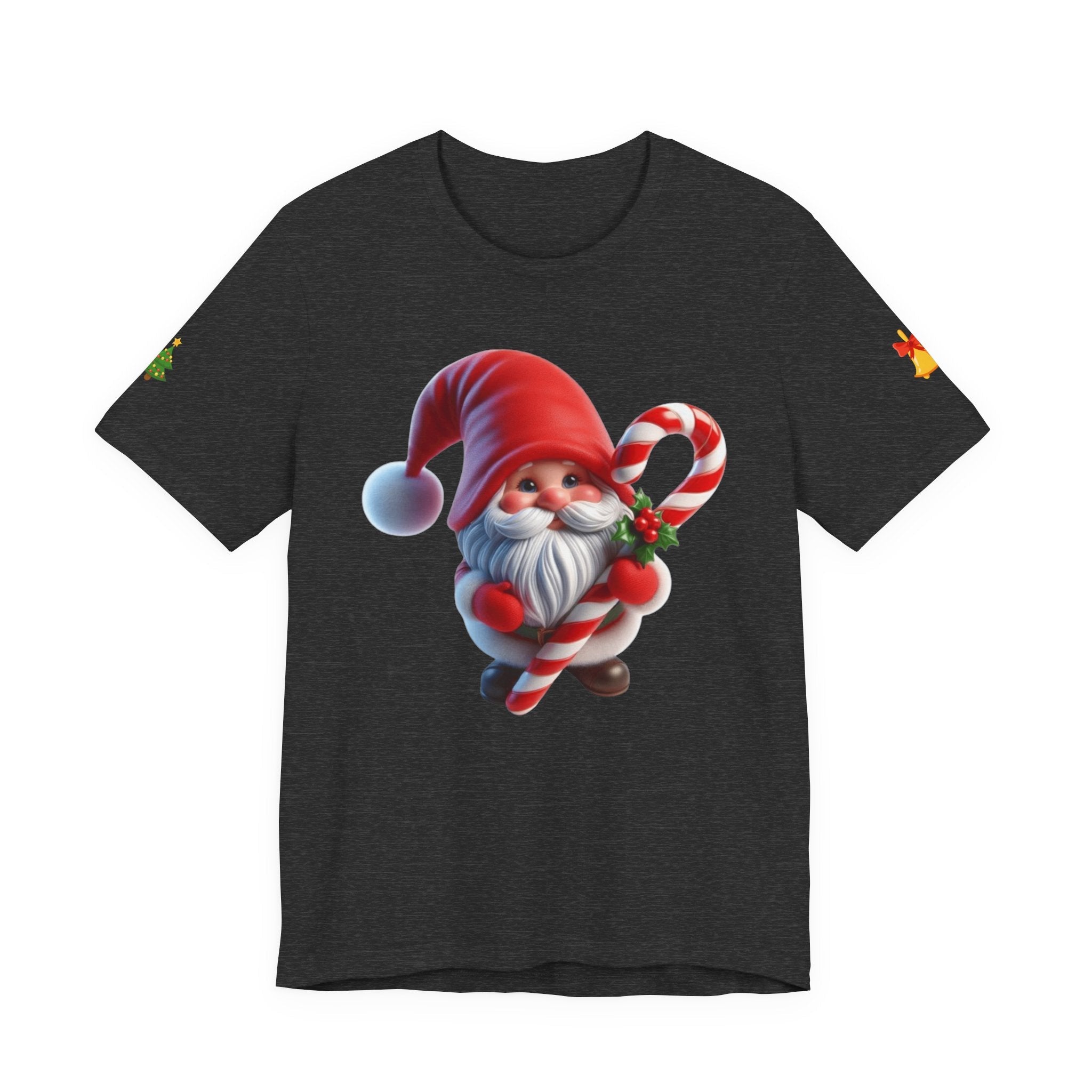 Candy Cane Gnome T-Shirt Christmas Santa Elf Tee - Etna Gift