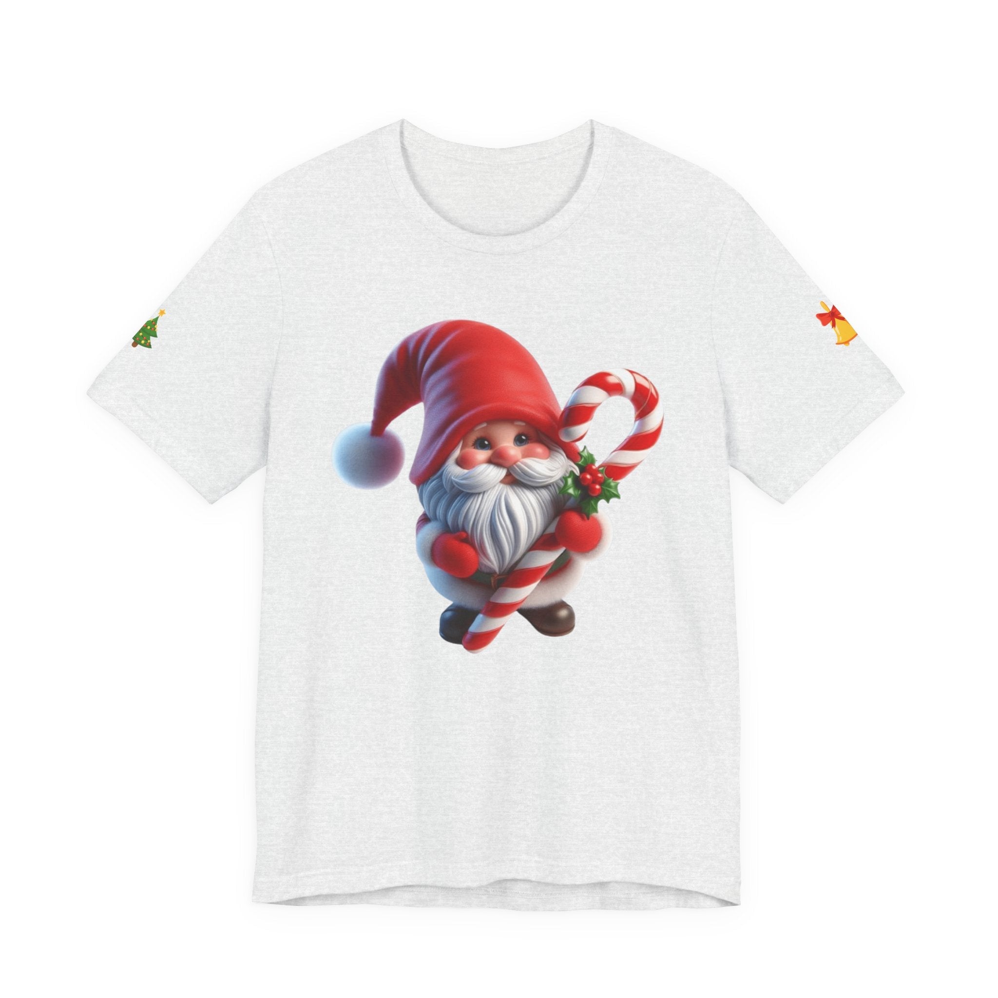 Candy Cane Gnome T-Shirt Christmas Santa Elf Tee - Etna Gift