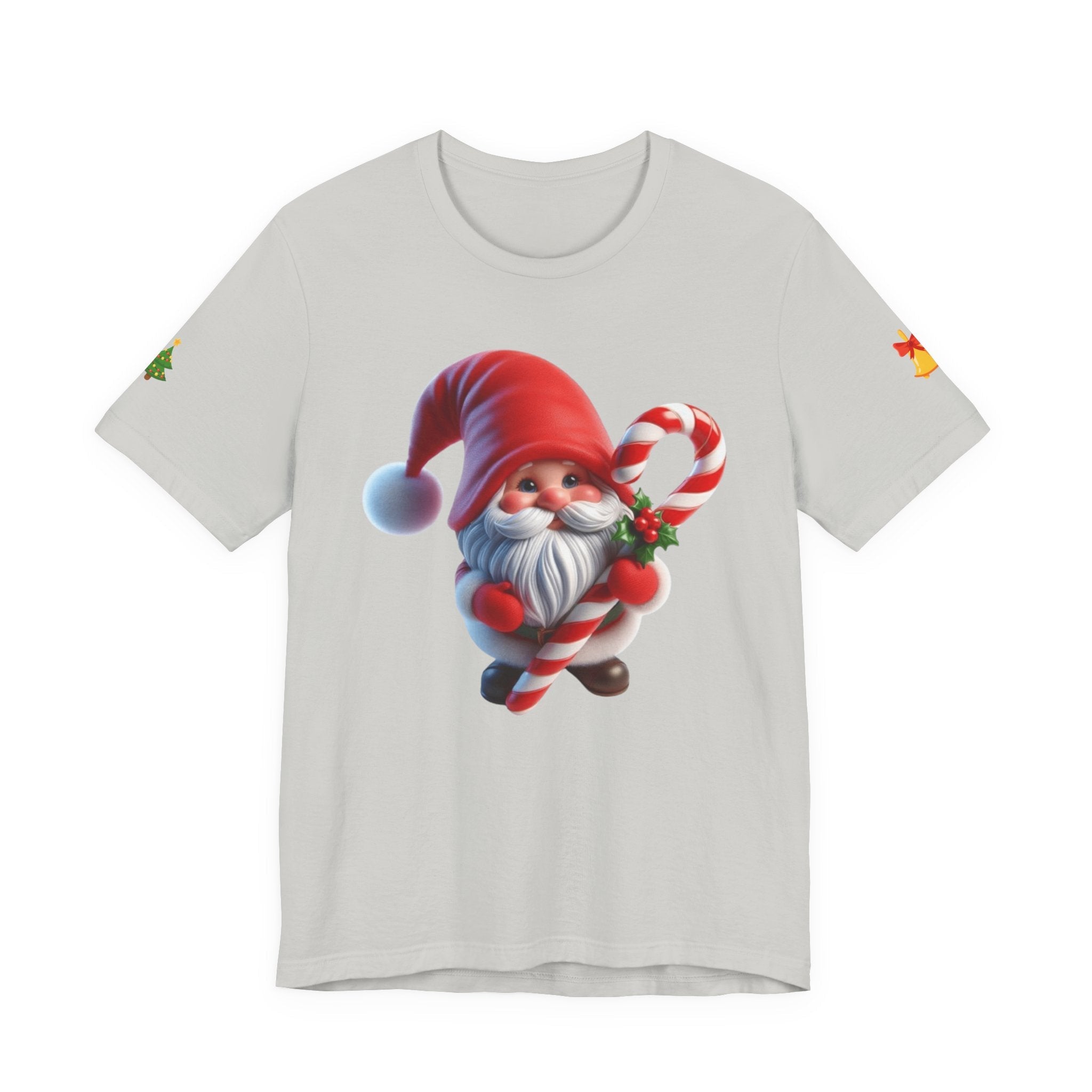 Candy Cane Gnome T-Shirt Christmas Santa Elf Tee - Etna Gift