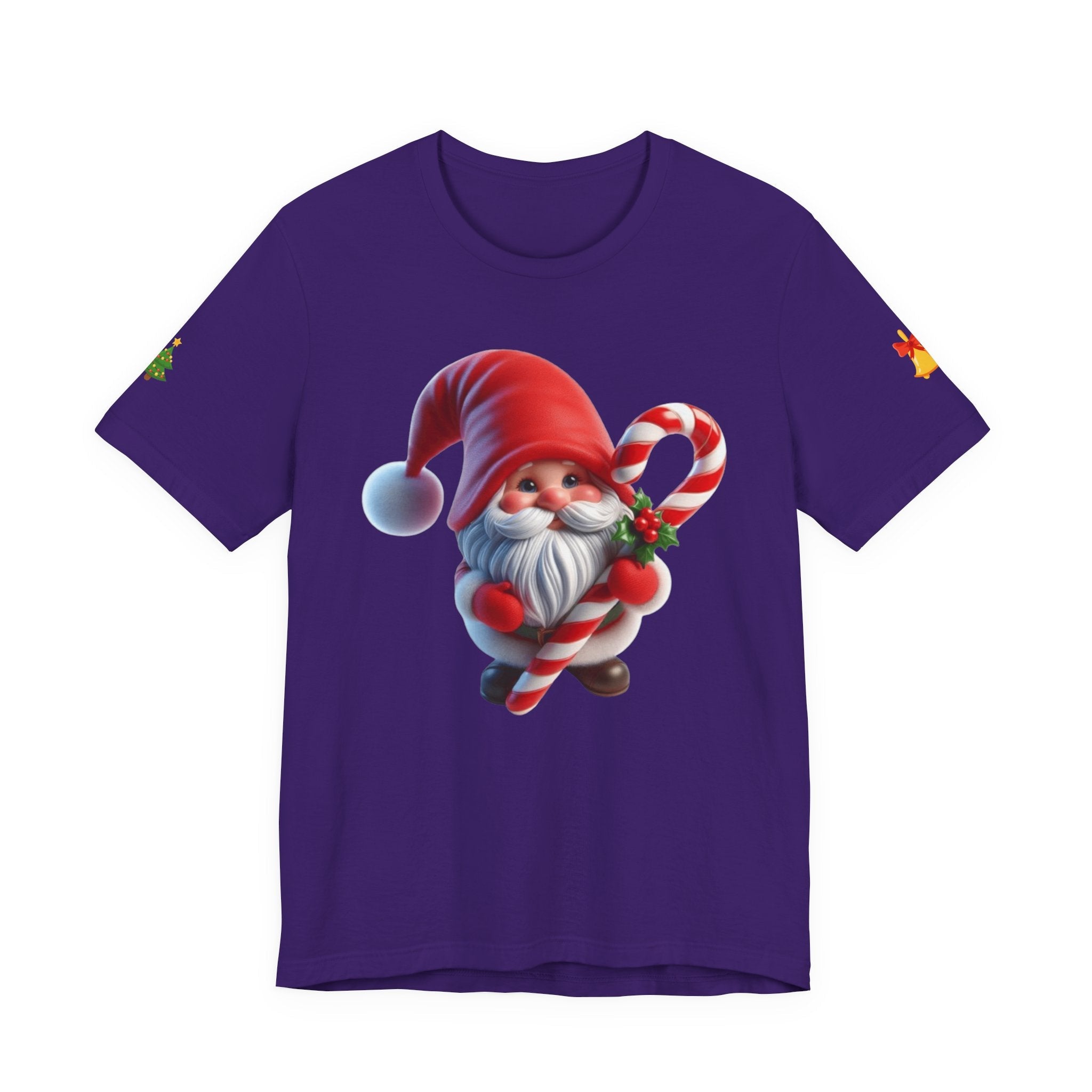 Candy Cane Gnome T-Shirt Christmas Santa Elf Tee - Etna Gift