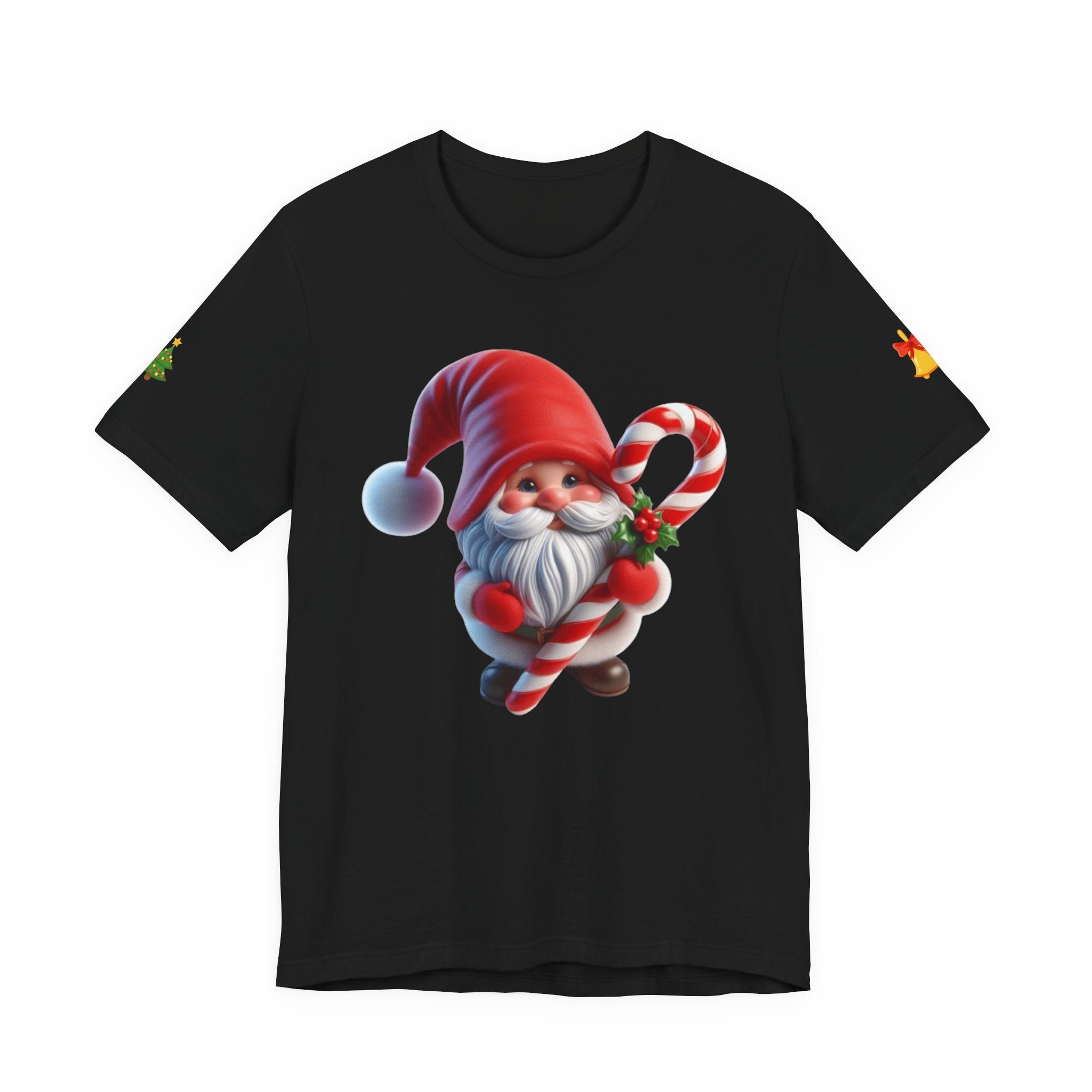Candy Cane Gnome T-Shirt Christmas Santa Elf Tee - Etna Gift