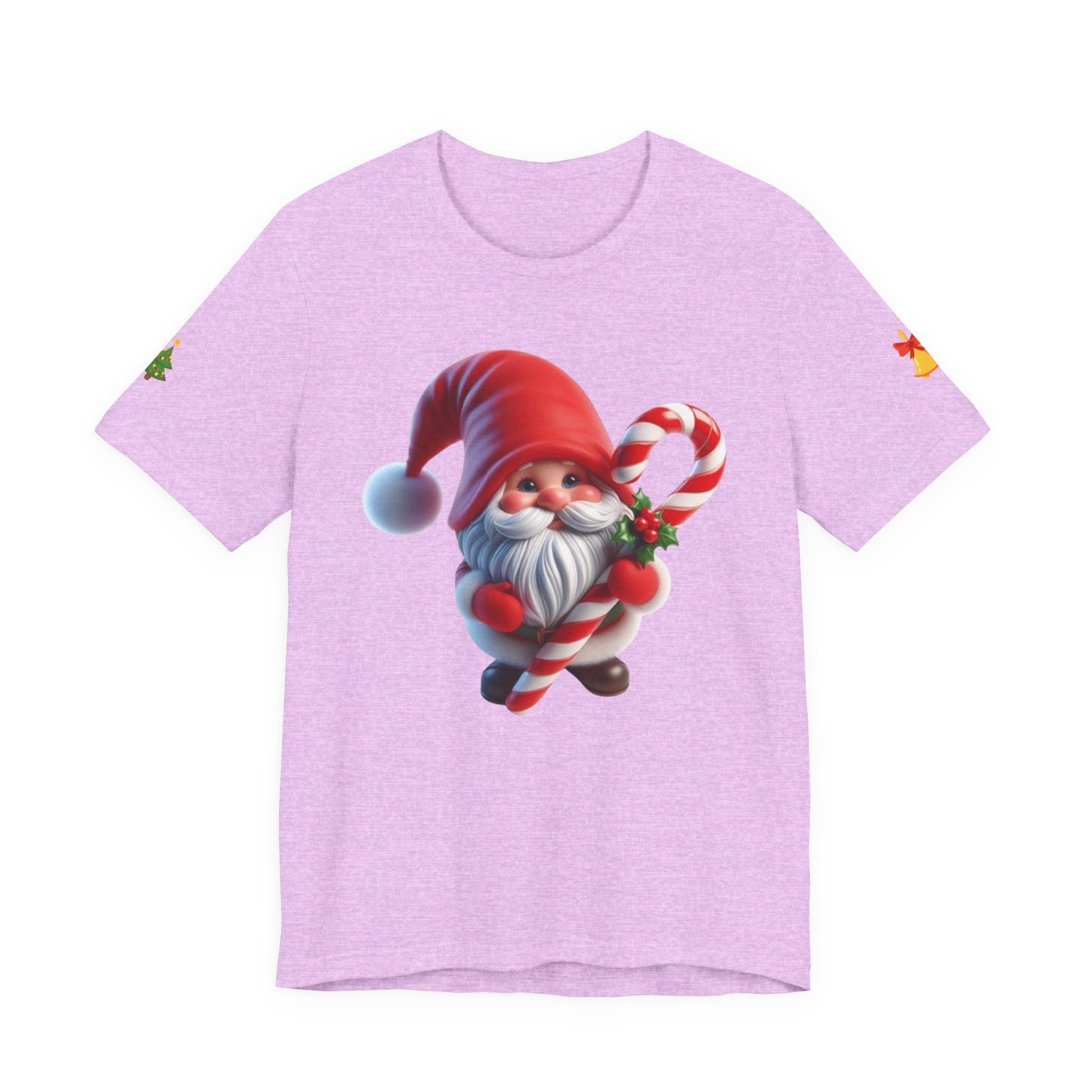 Candy Cane Gnome T-Shirt Christmas Santa Elf Tee - Etna Gift