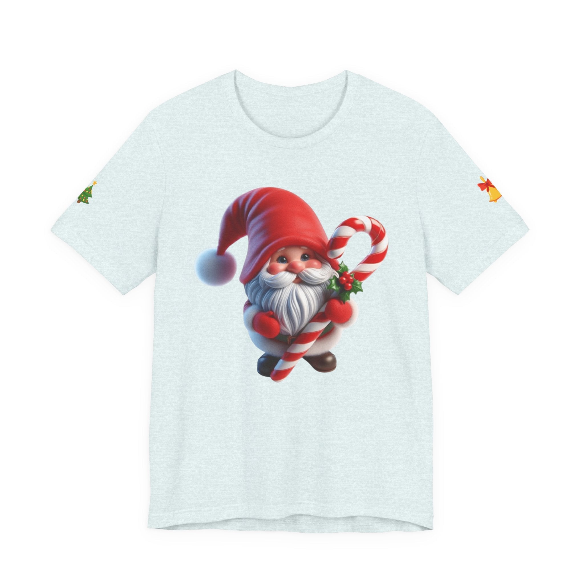 Candy Cane Gnome T-Shirt Christmas Santa Elf Tee - Etna Gift
