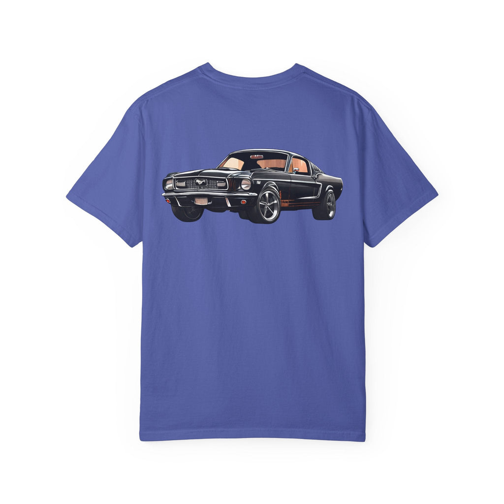 Classic Muscle Car T-Shirt | Vintage Black Mustang Illustration - Etna Gift