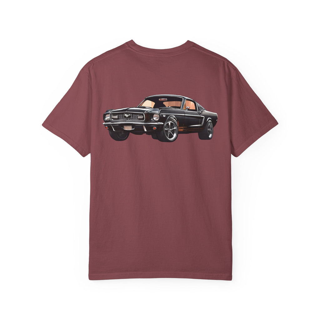 Classic Muscle Car T-Shirt | Vintage Black Mustang Illustration - Etna Gift