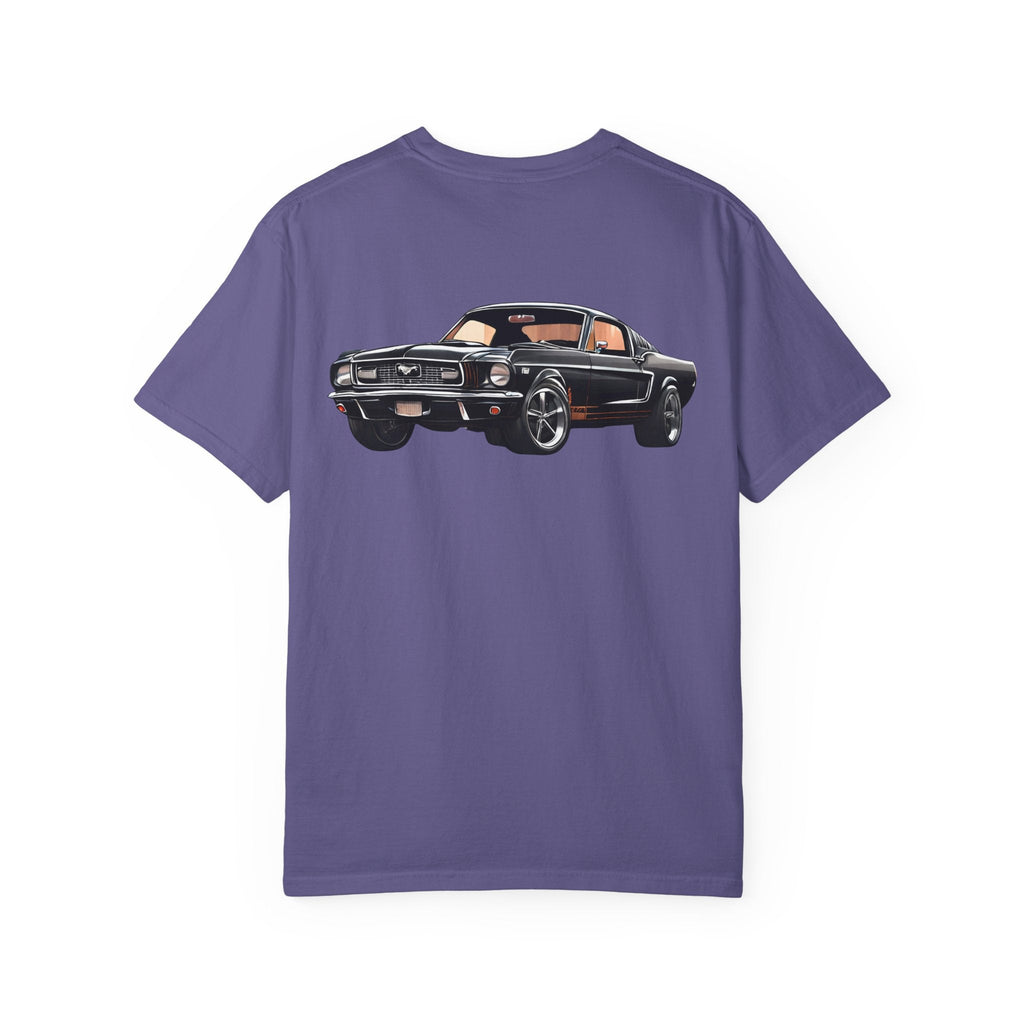 Classic Muscle Car T-Shirt | Vintage Black Mustang Illustration - Etna Gift