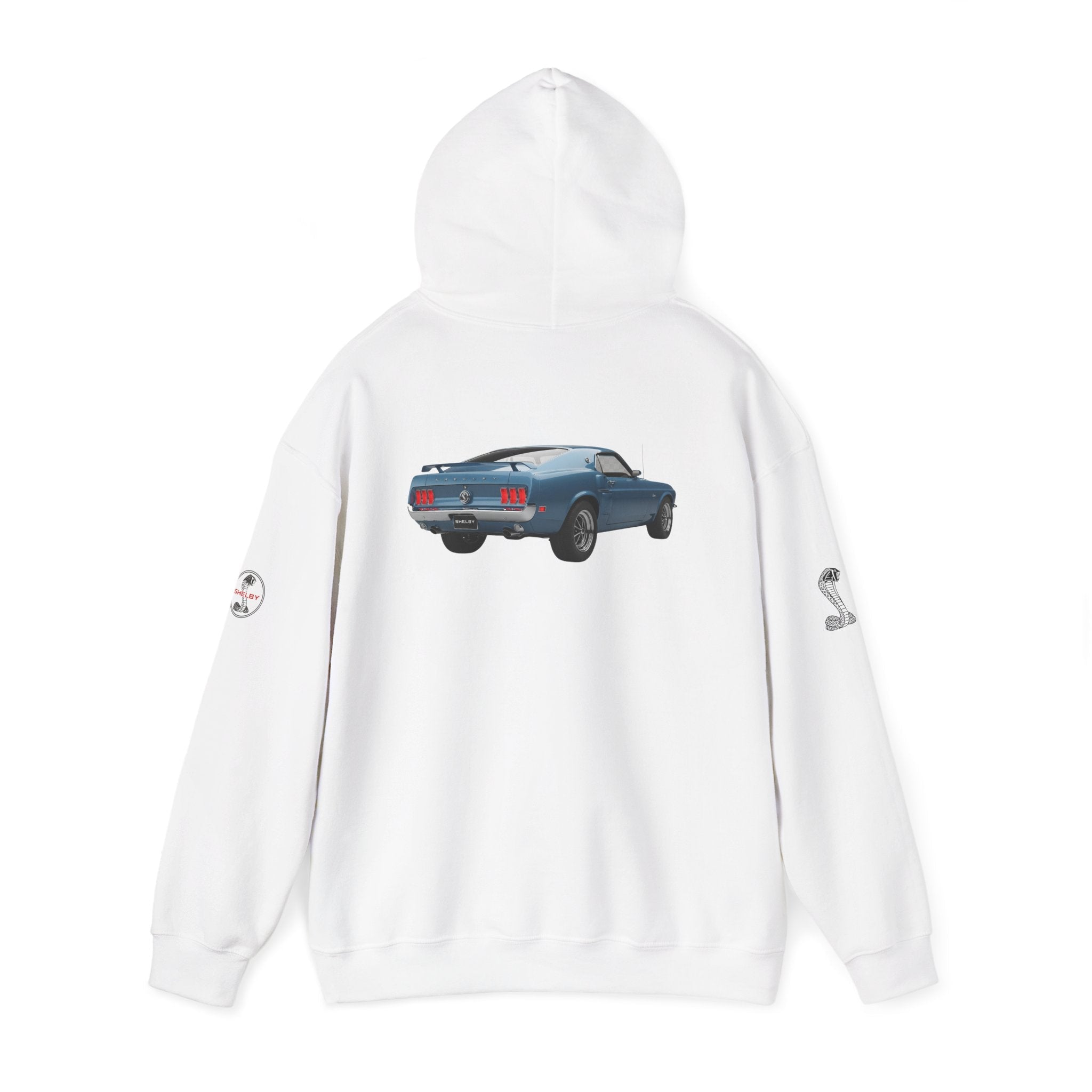 Classic Mustang Hoodie Vintage Blue Pony Car Pullover - Etna Gift