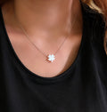 Clover luck necklace 925 sterling silver clover luck necklace - Etna Gift
