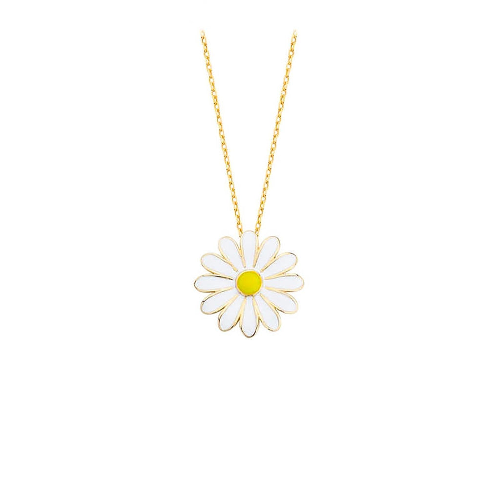 Daisy flower luck necklace 925 sterling silver daisy necklace - Etna Gift