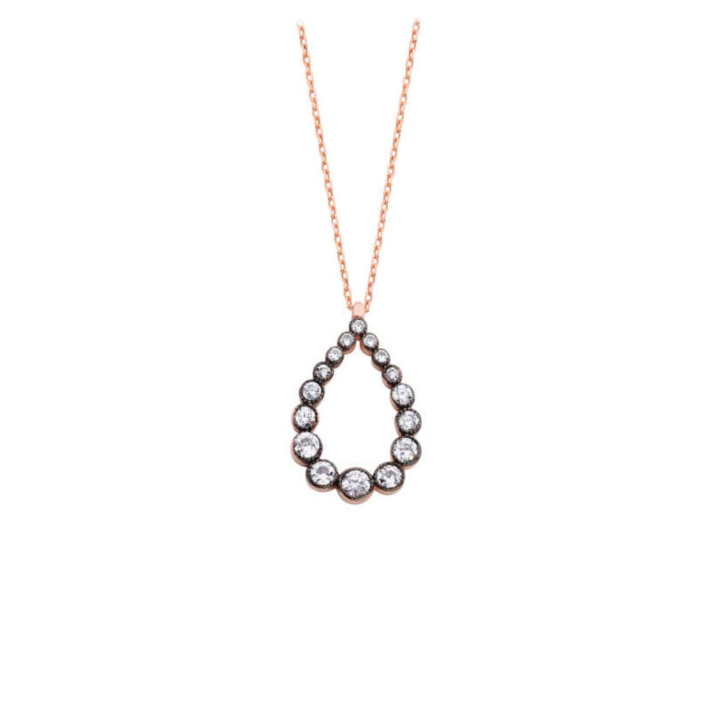 Diamond 925 sterling silver necklace - Etna Gift