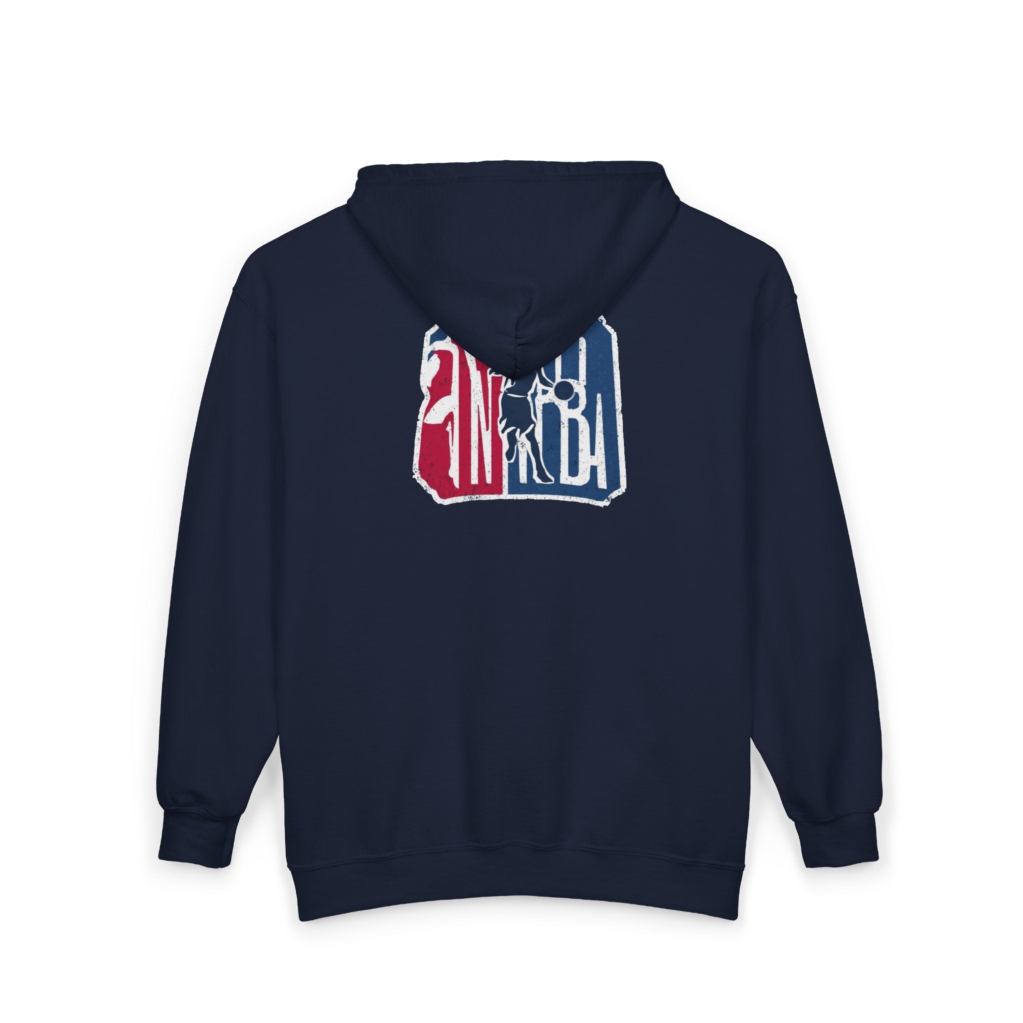Distressed NBA Logo Hoodie | Full Zip Hooded Sweatshirt - Etna Gift