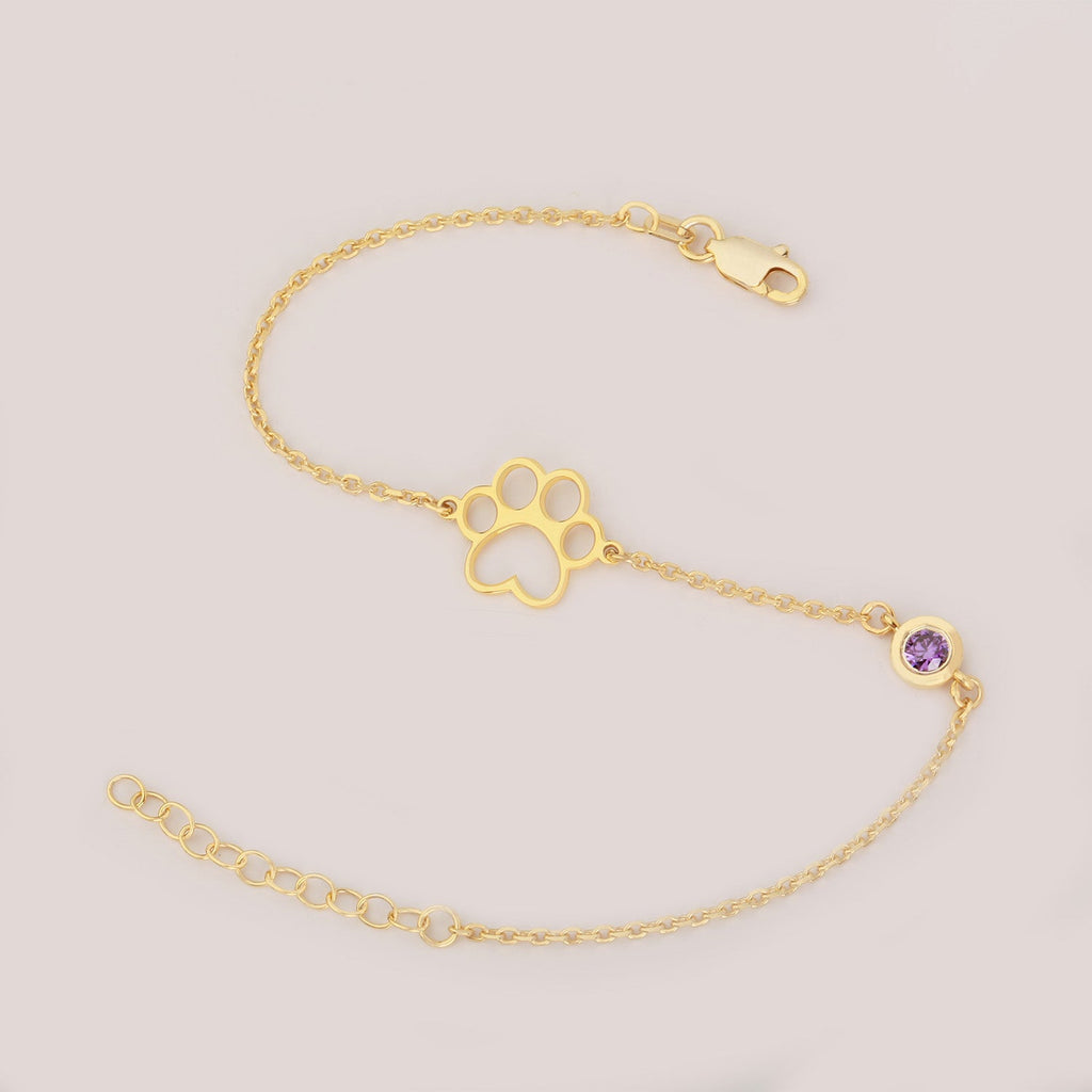 Dog and Cat Paw Bracelet – 925 Sterling Silver Bracelet - Etna Gift