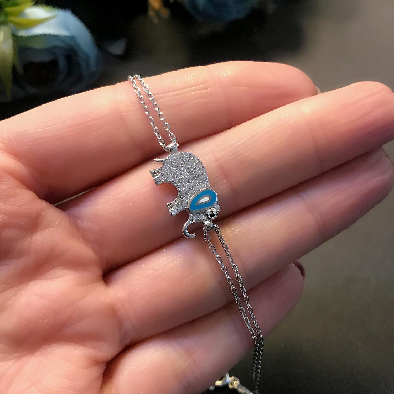 Elephant 925 Sterling Silver Bracelet - Etna Gift