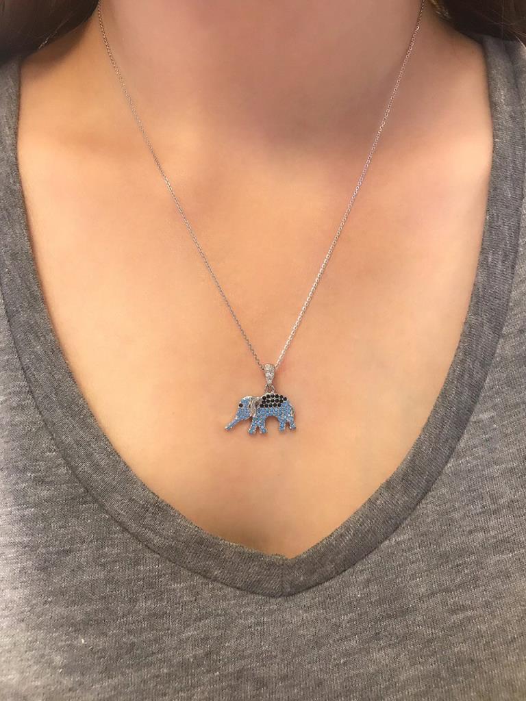 925 Sterling Silver Elephant Necklace - Premium Quality - Etna Gift