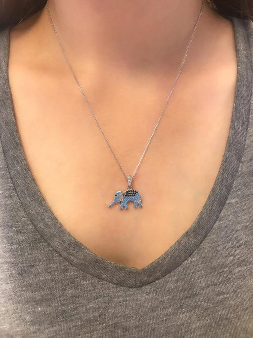 925 Sterling Silver Elephant Necklace - Premium Quality - Etna Gift