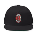 Embroidered Flat Bill Cap AC Milan Crest Snapback - Etna Gift